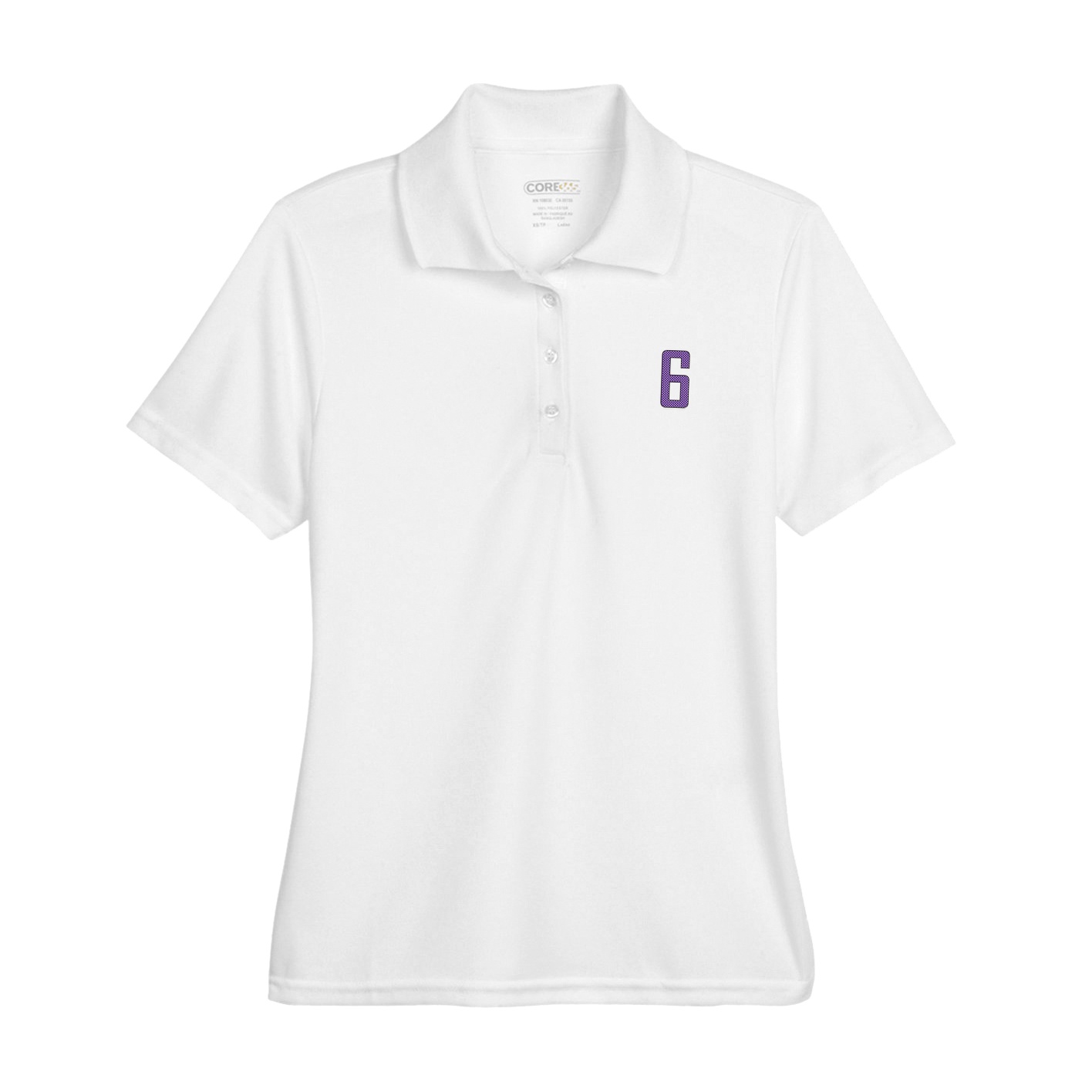 Womens Performance Polo — Front Shirsy in White