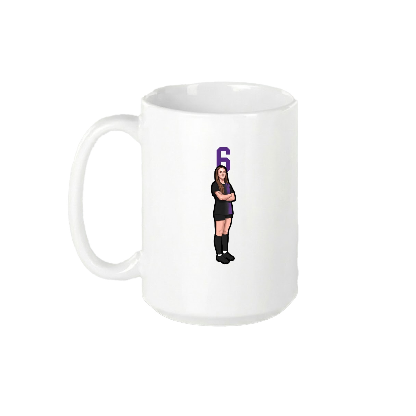 15oz Coffee Mug — Number Top in White
