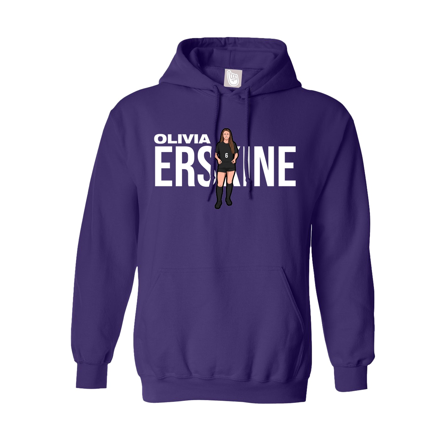 Hoodie — Player Name in Purple