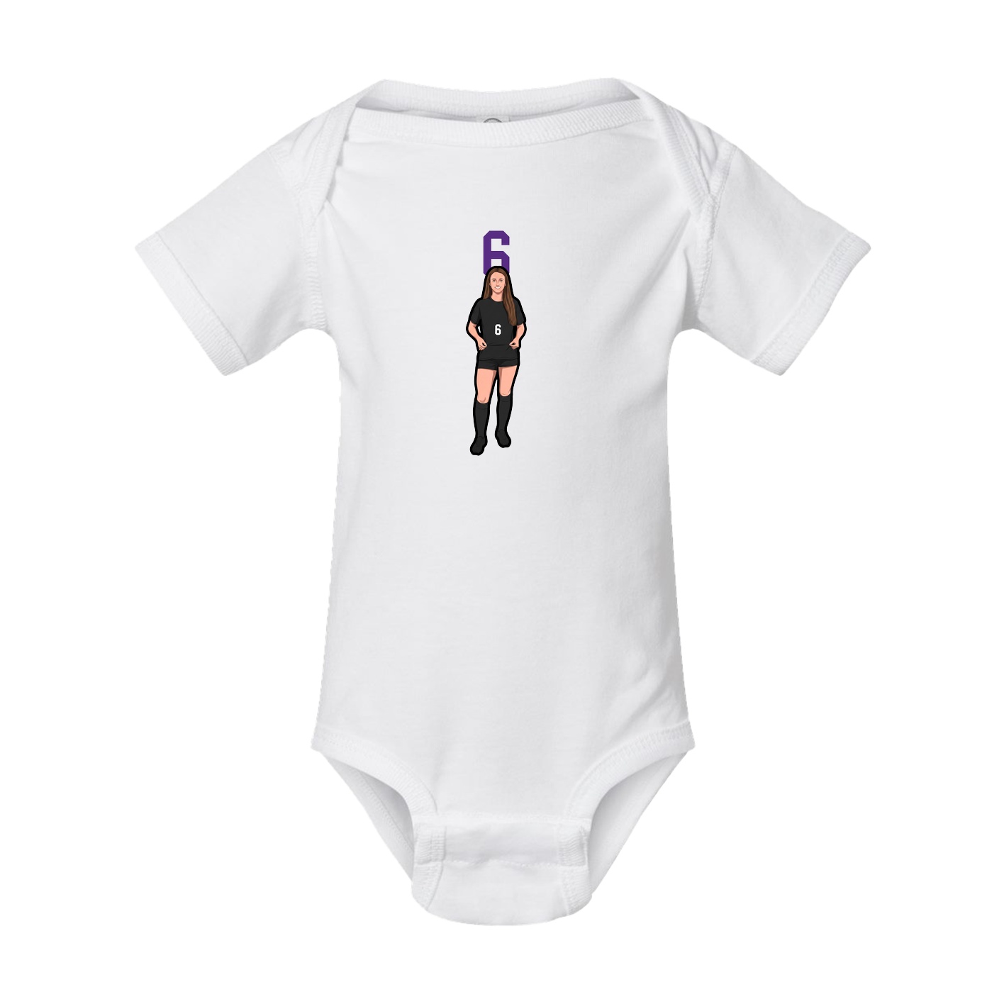 Baby Onesie — Number Top in White