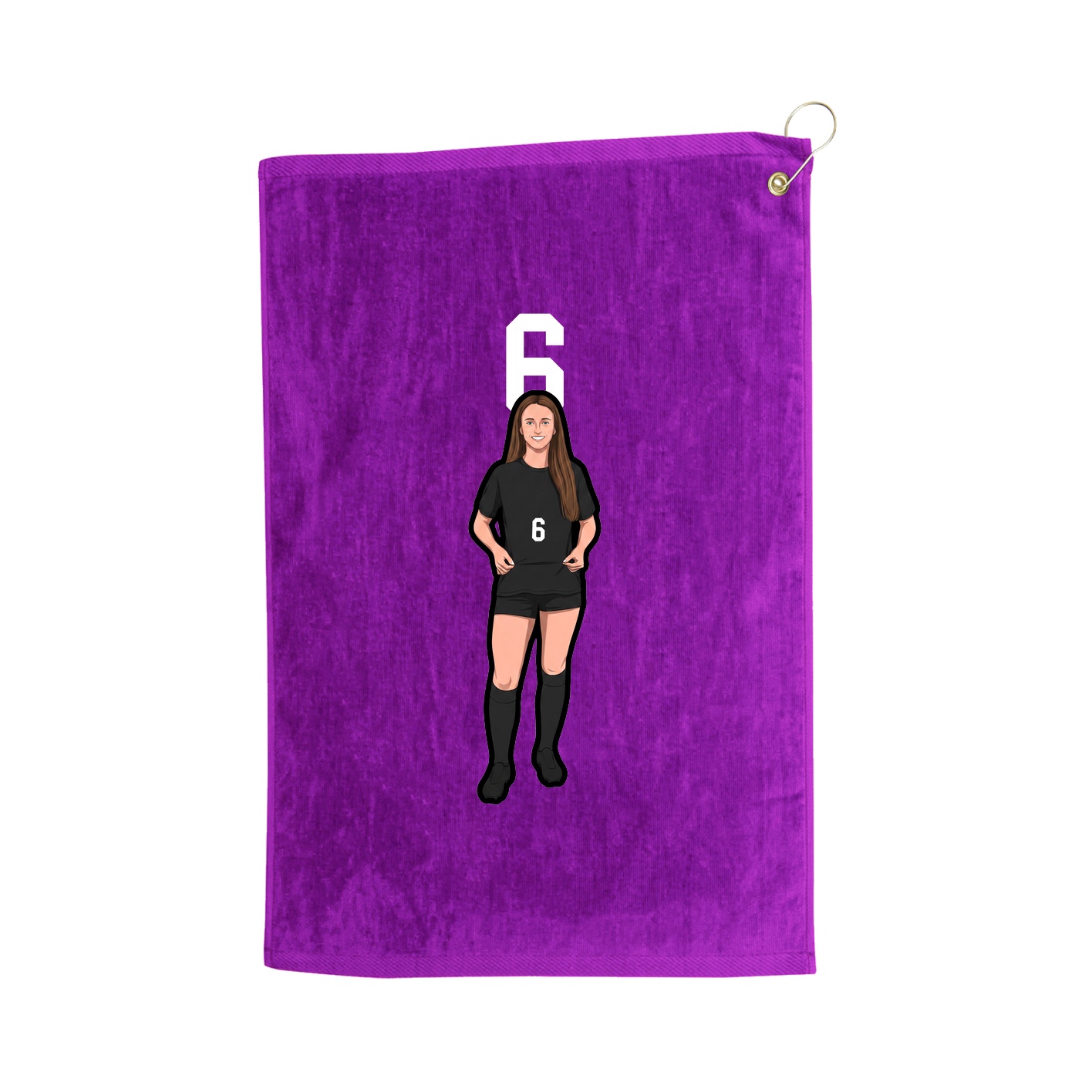 Golf Towel — Number Top in Purple