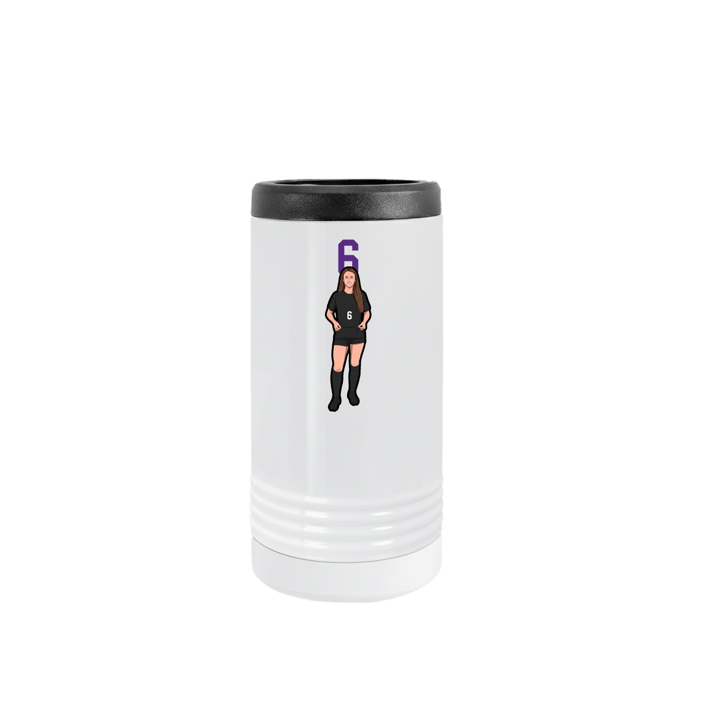 Slim Beverage Holder — Number Top in White