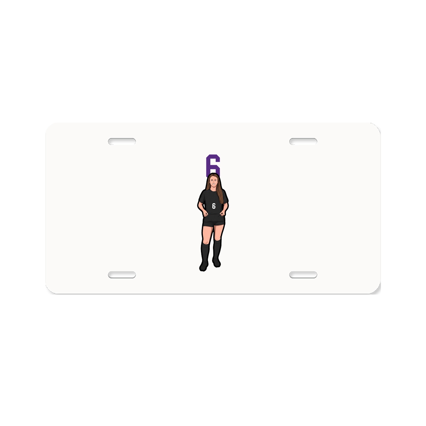 License Plate — Number Top in Classic