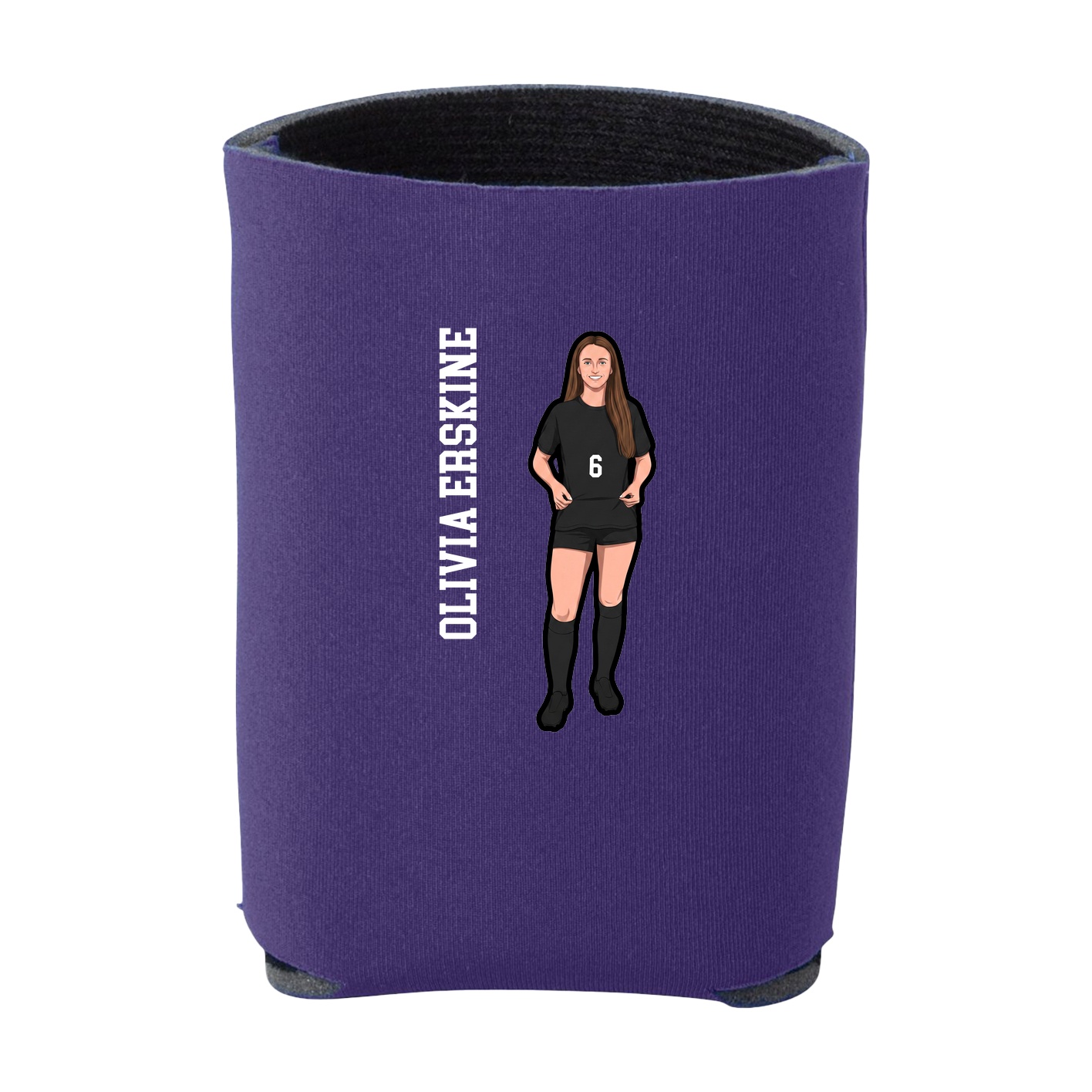 Can Holder — Name Vertical in Purple