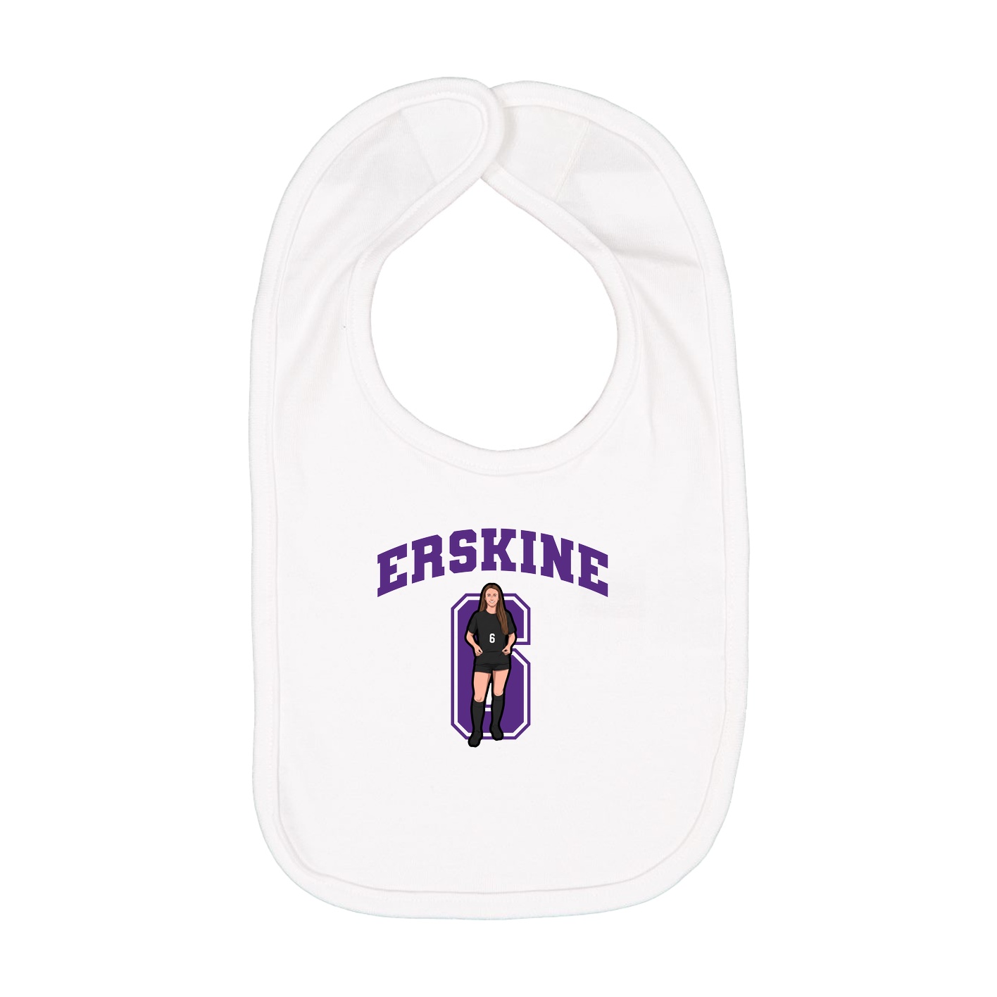 Infant Bib — Number in White