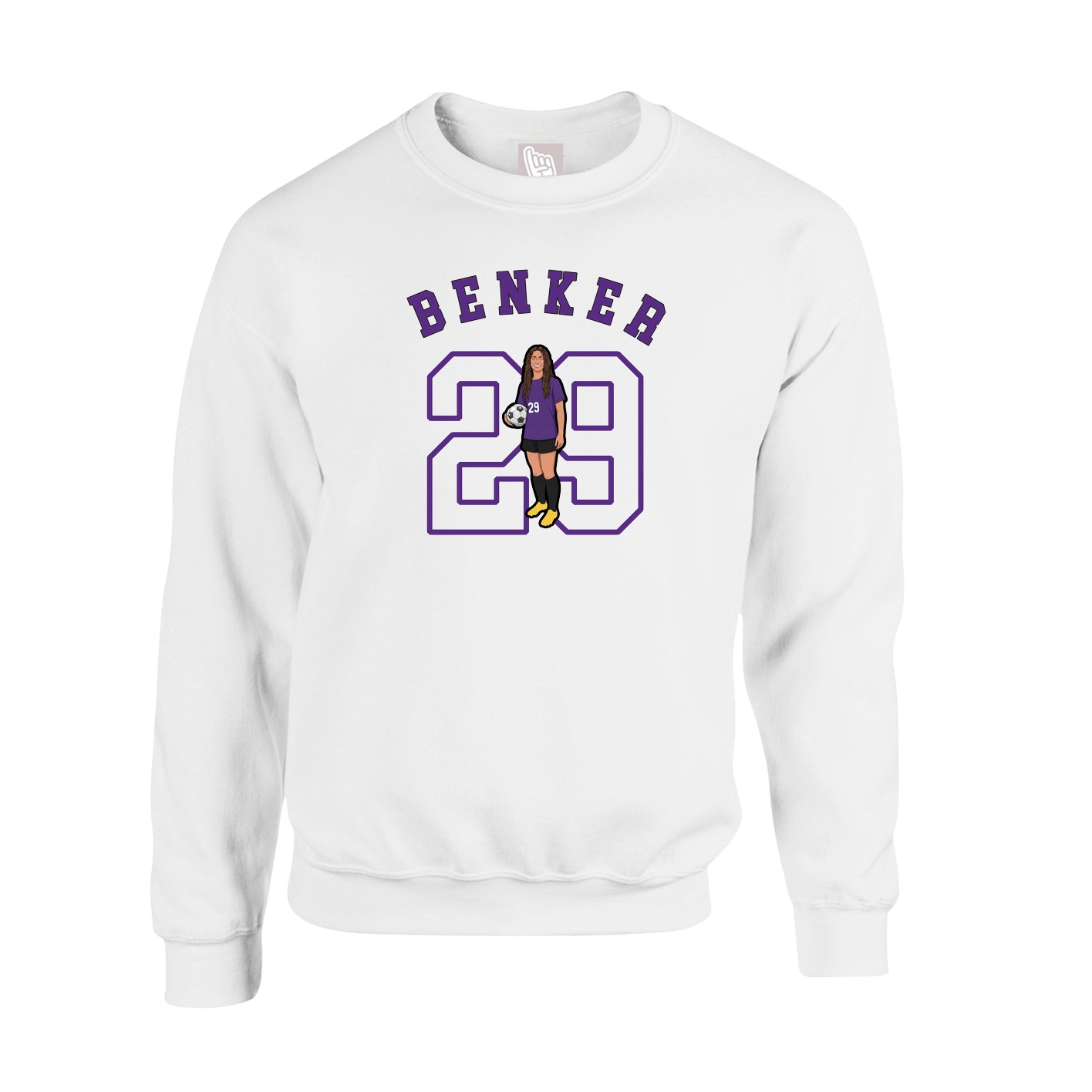 Fleece Crew — Shirsey Arch in White