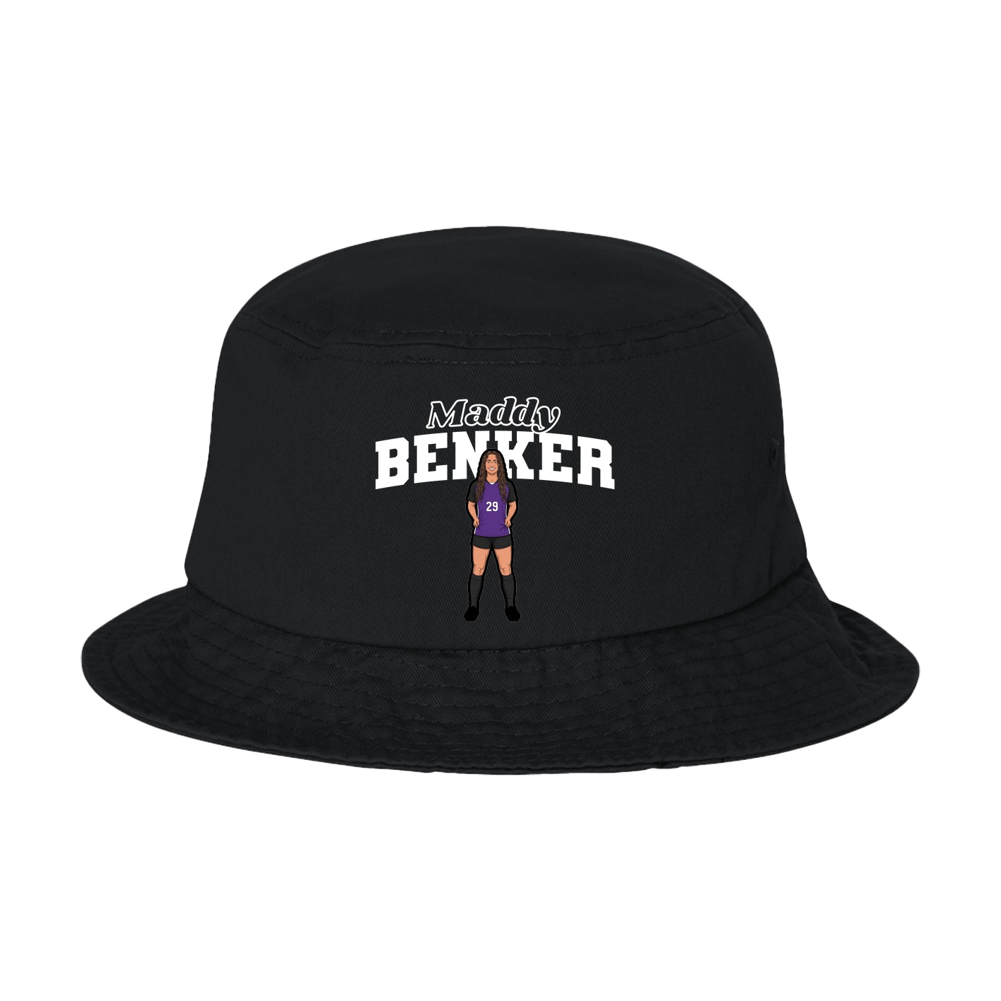 Bucket Cap — Name Arch in Black