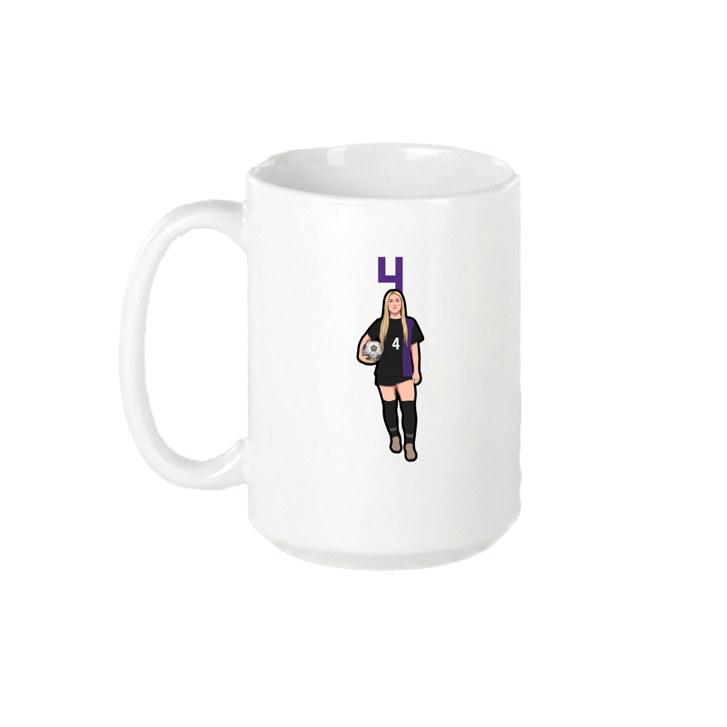 15oz Coffee Mug — Number Top in White