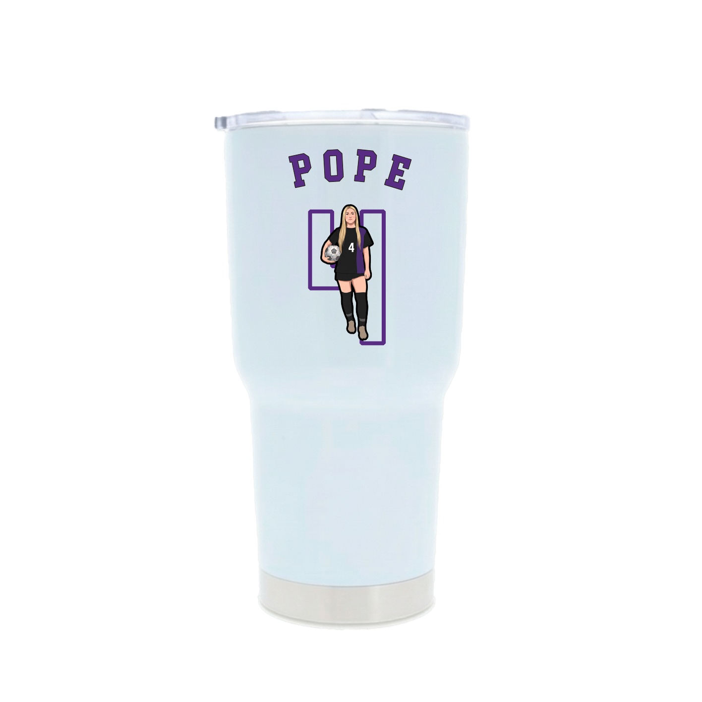 30oz Stainless Steel Tumbler — Shirsey Arch in White