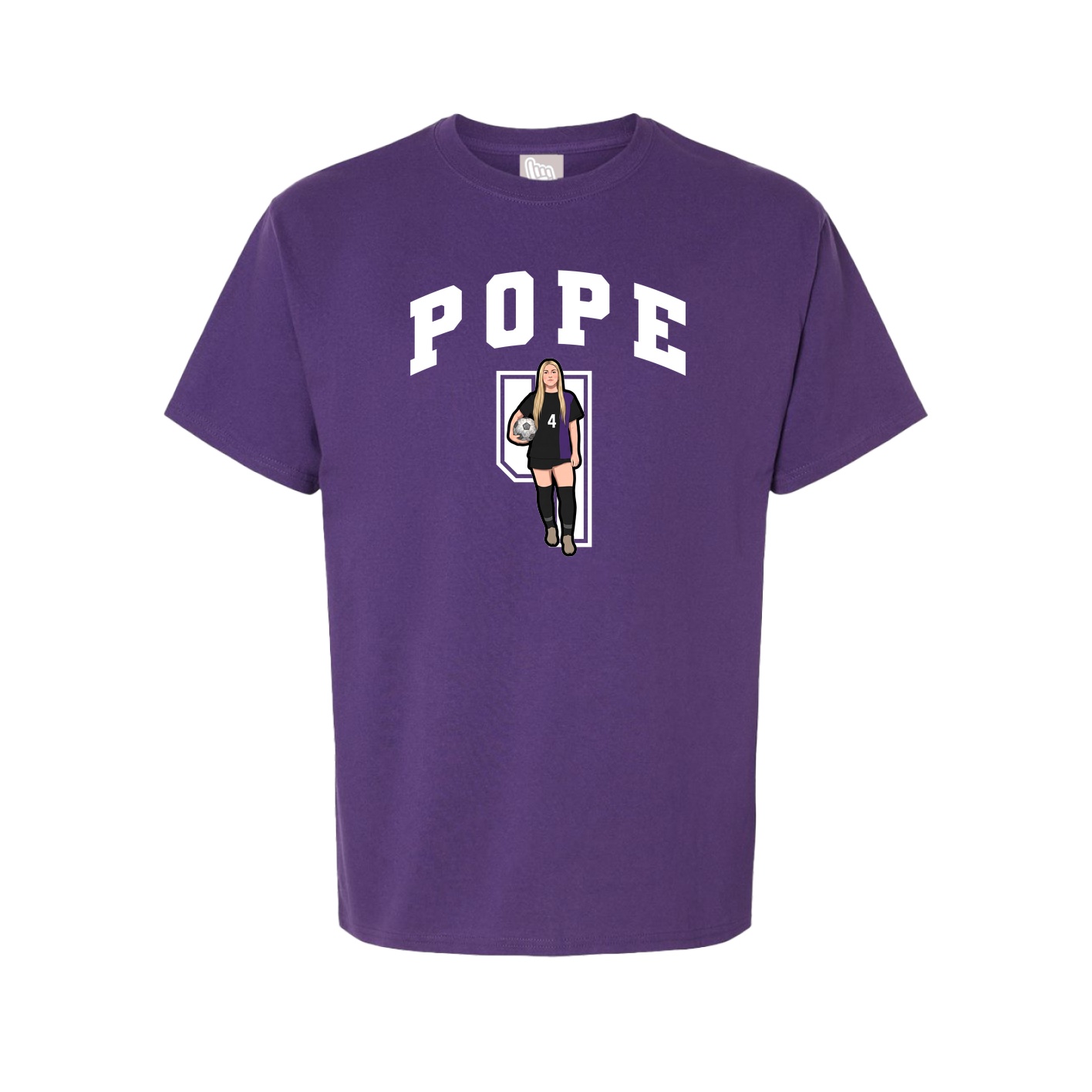 Youth Tee — Number in Purple