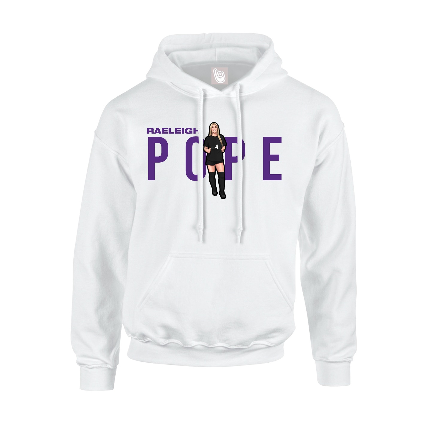 Youth Hoodie — Player Name in White