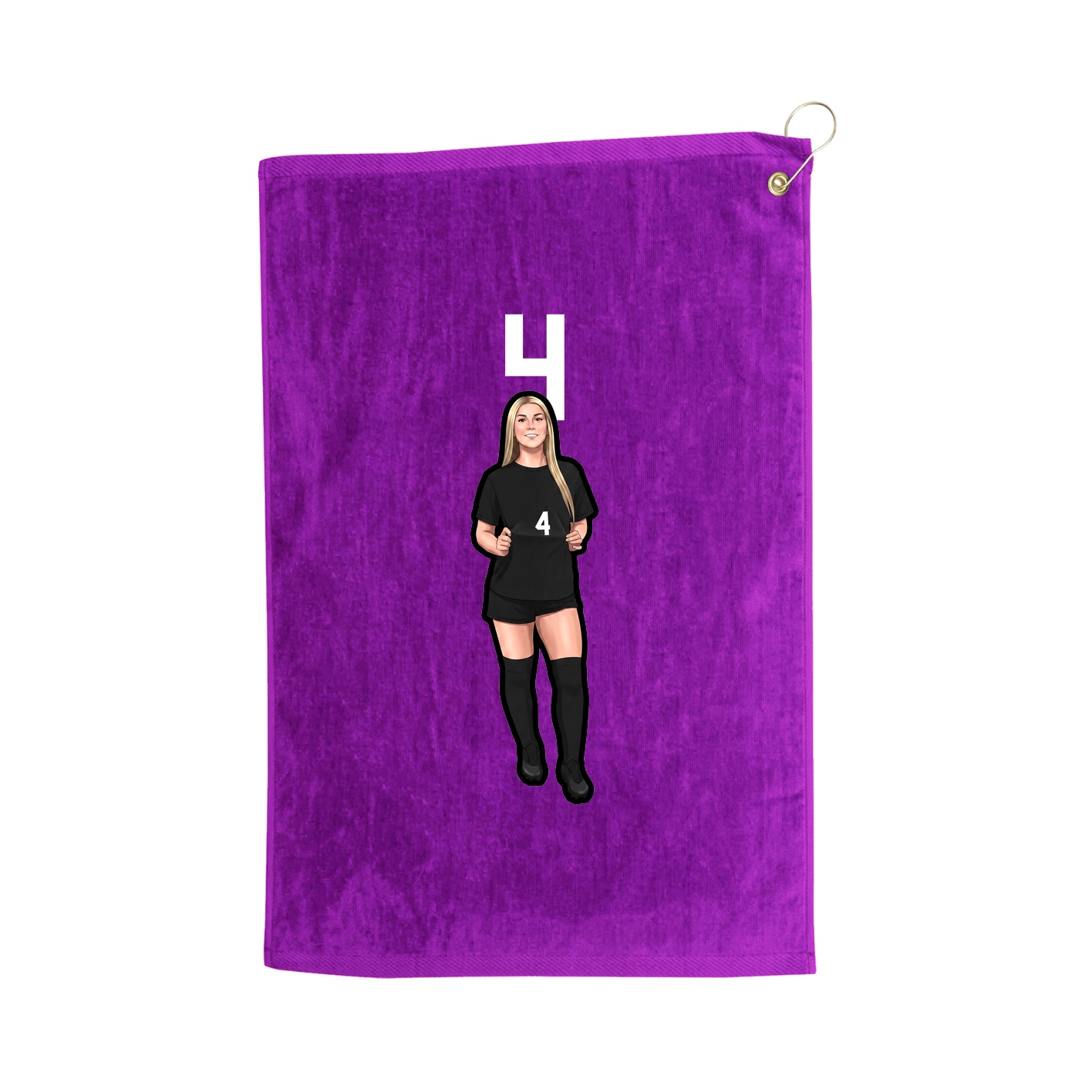 Golf Towel — Number Top in Purple