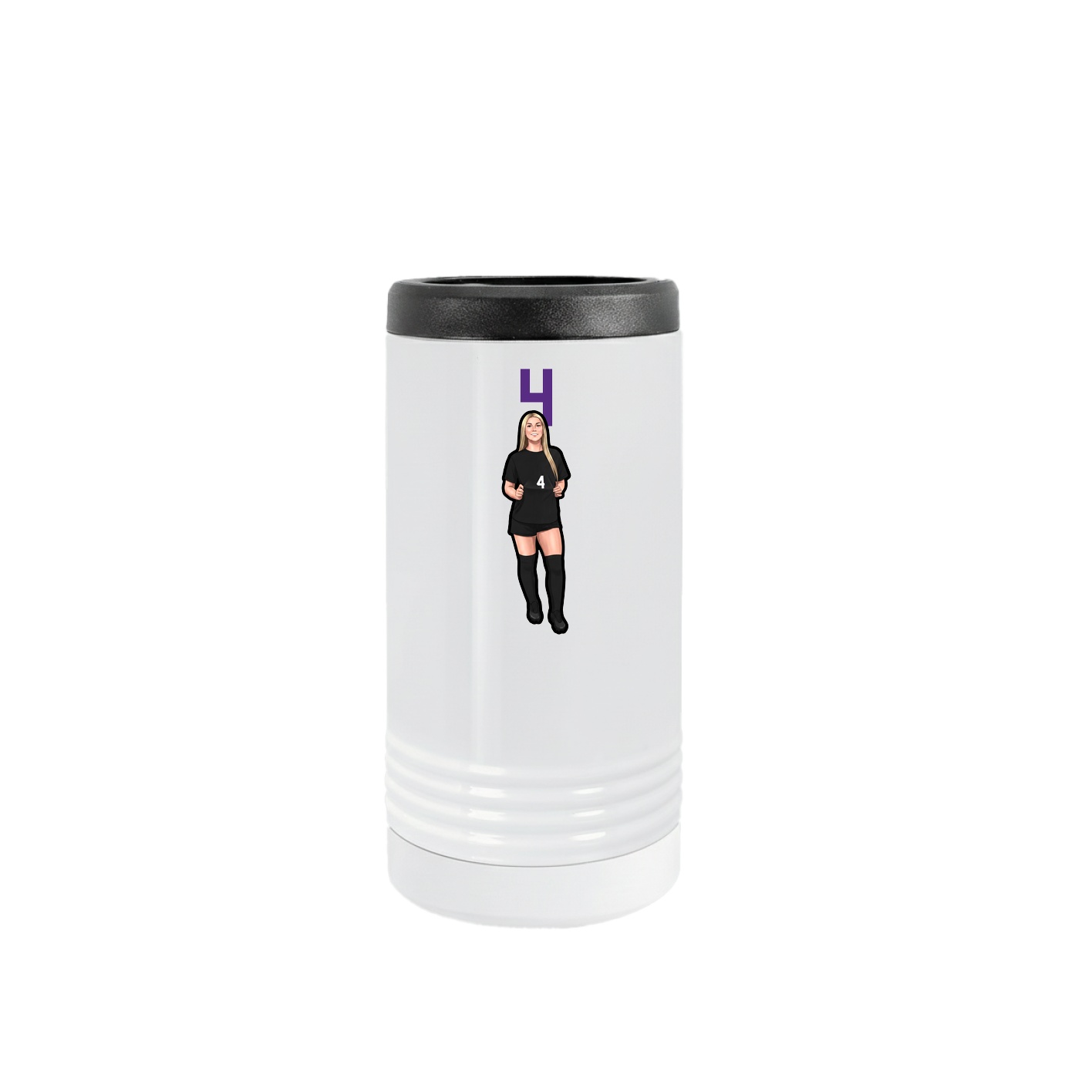 Slim Beverage Holder — Number Top in White