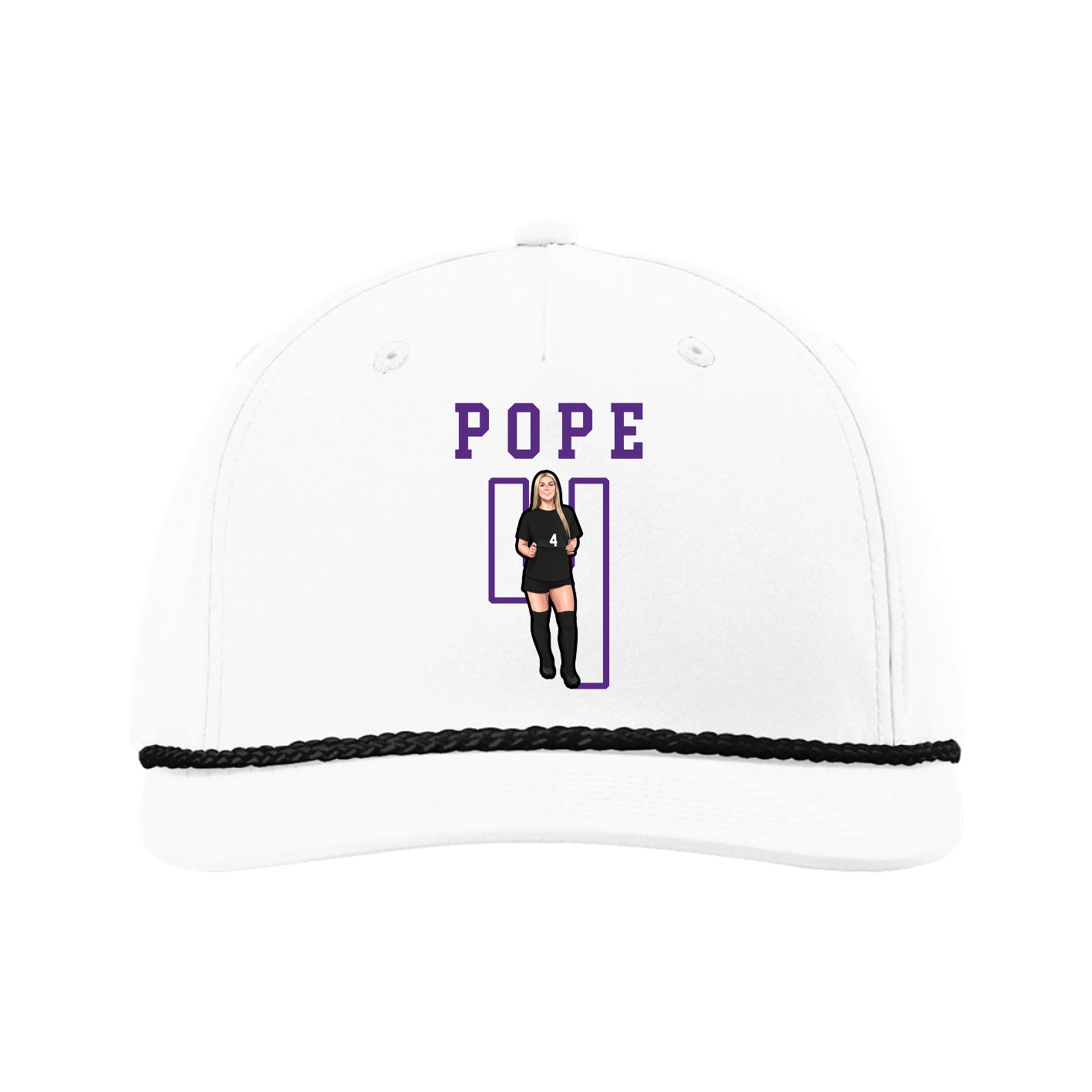 Five-Panel Classic Rope Cap — Shirsey in White