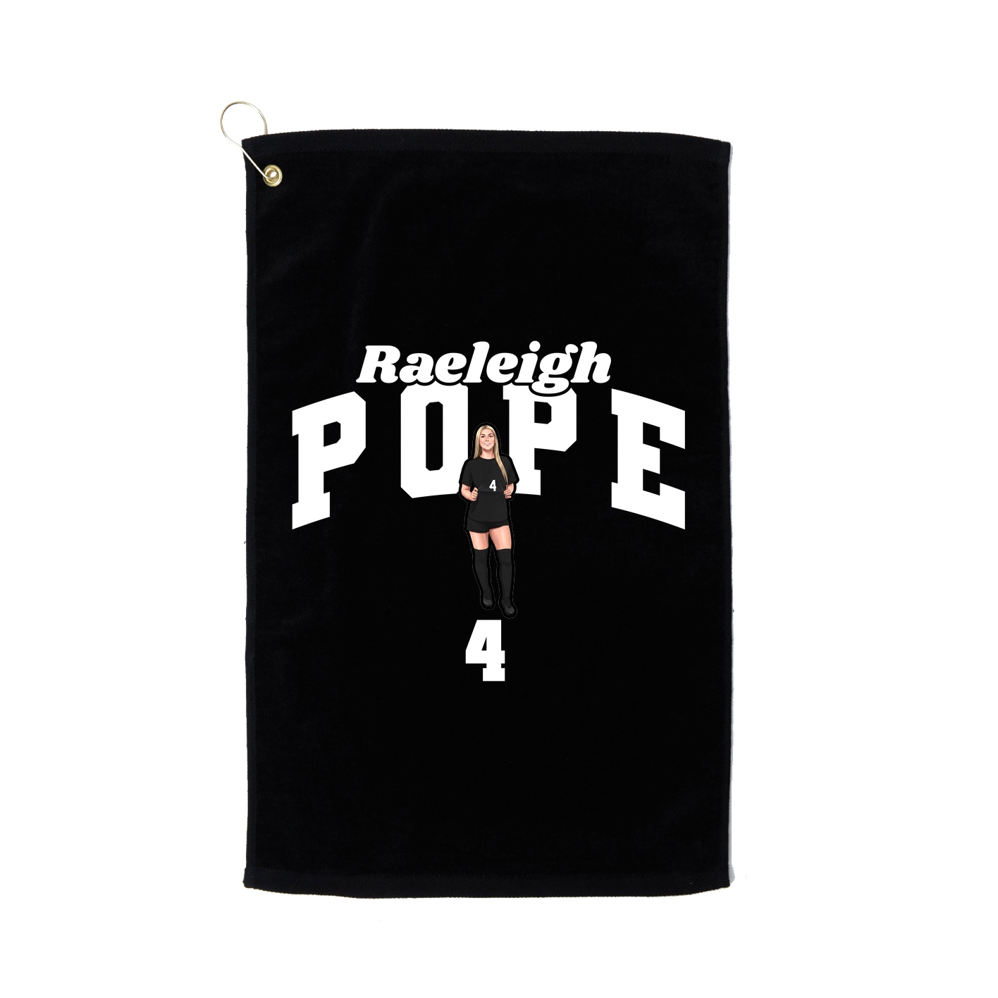Golf Towel — Signature Arch in Black