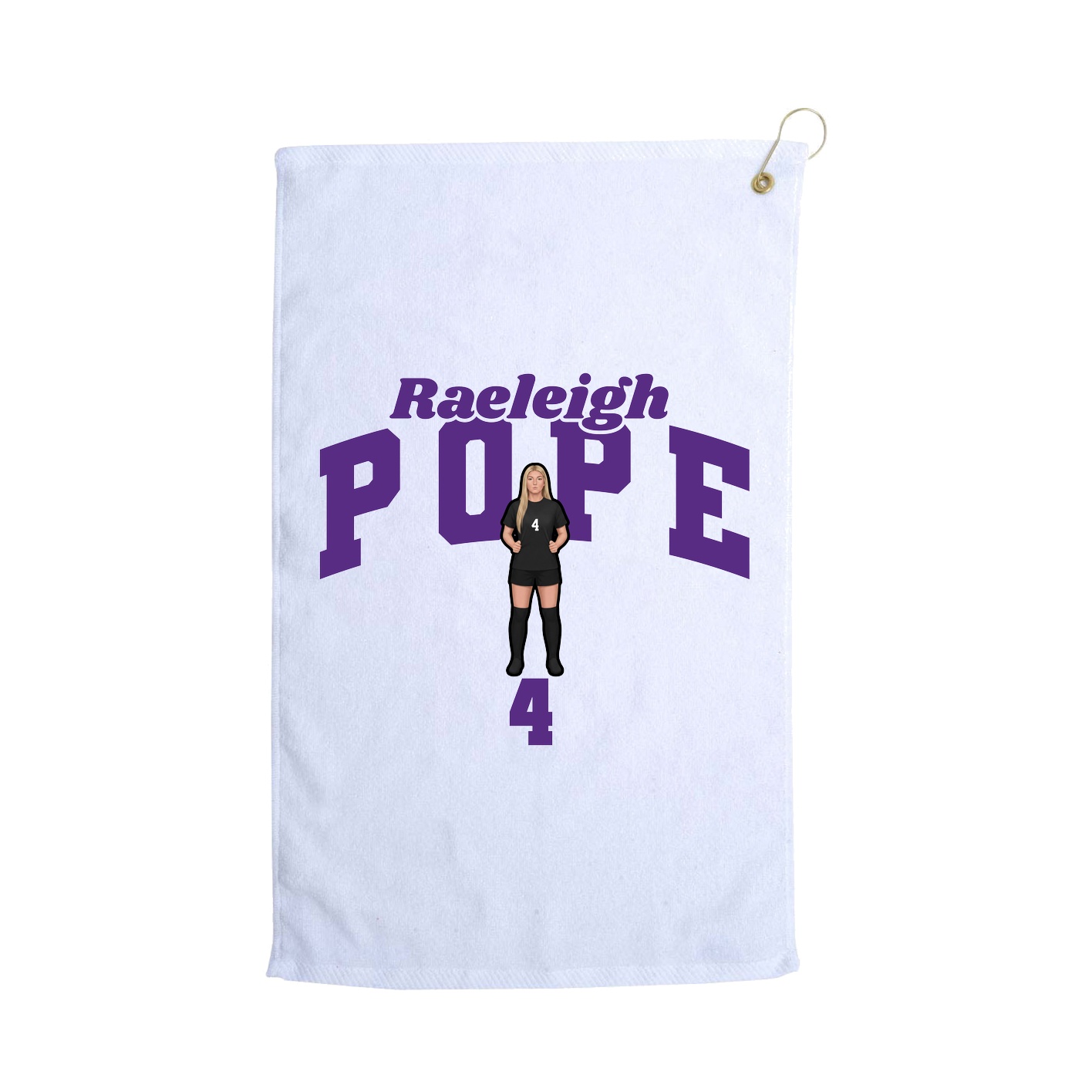 Golf Towel — Signature Arch in White