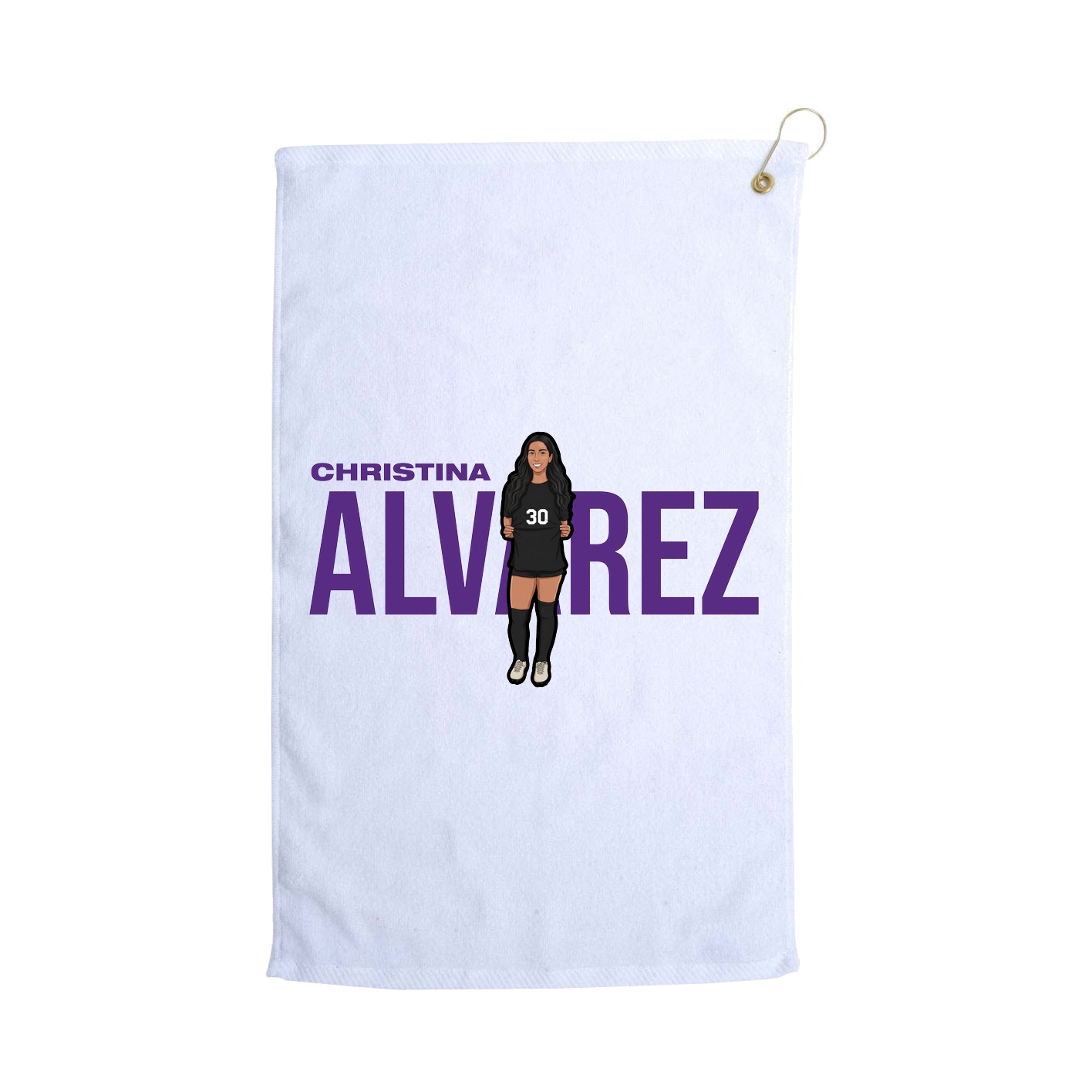 Golf Towel — Player Name in White