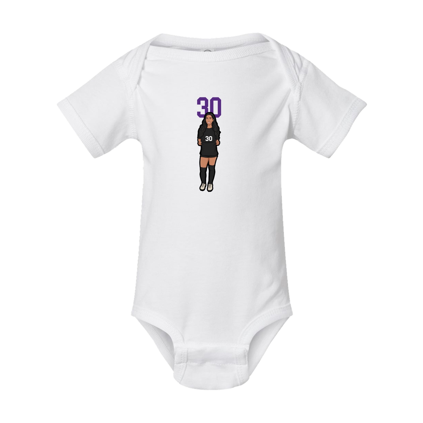 Baby Onesie — Number Top in White