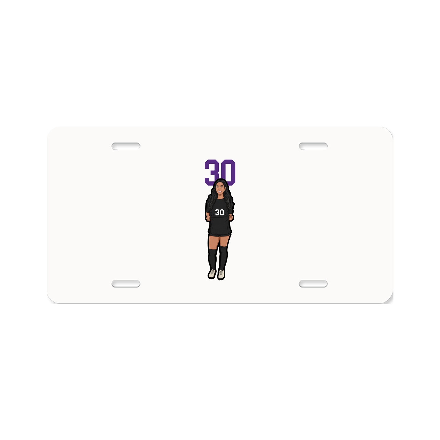 License Plate — Number Top in Classic
