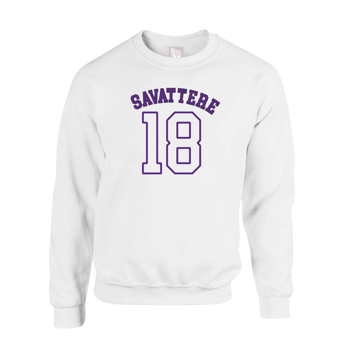 Fleece Crew — Shirsey Arch in White