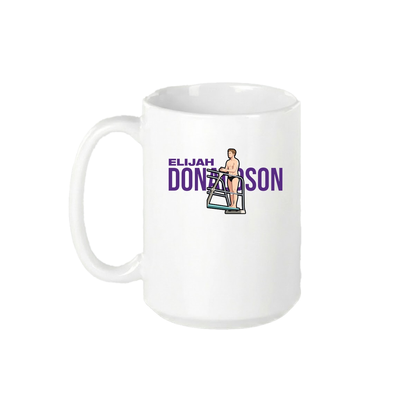 15oz Coffee Mug — Player Name in White