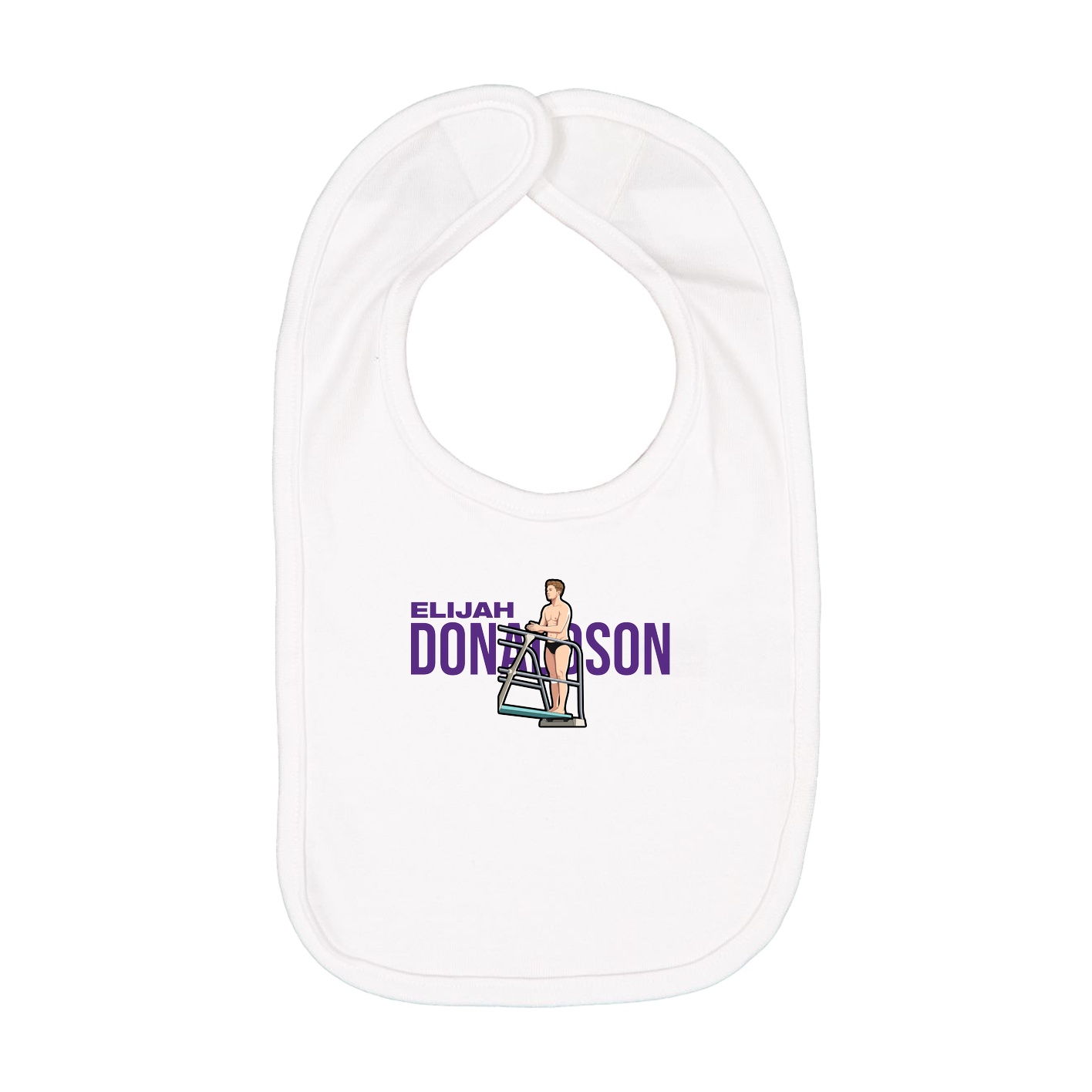 Infant Bib — Player Name in White