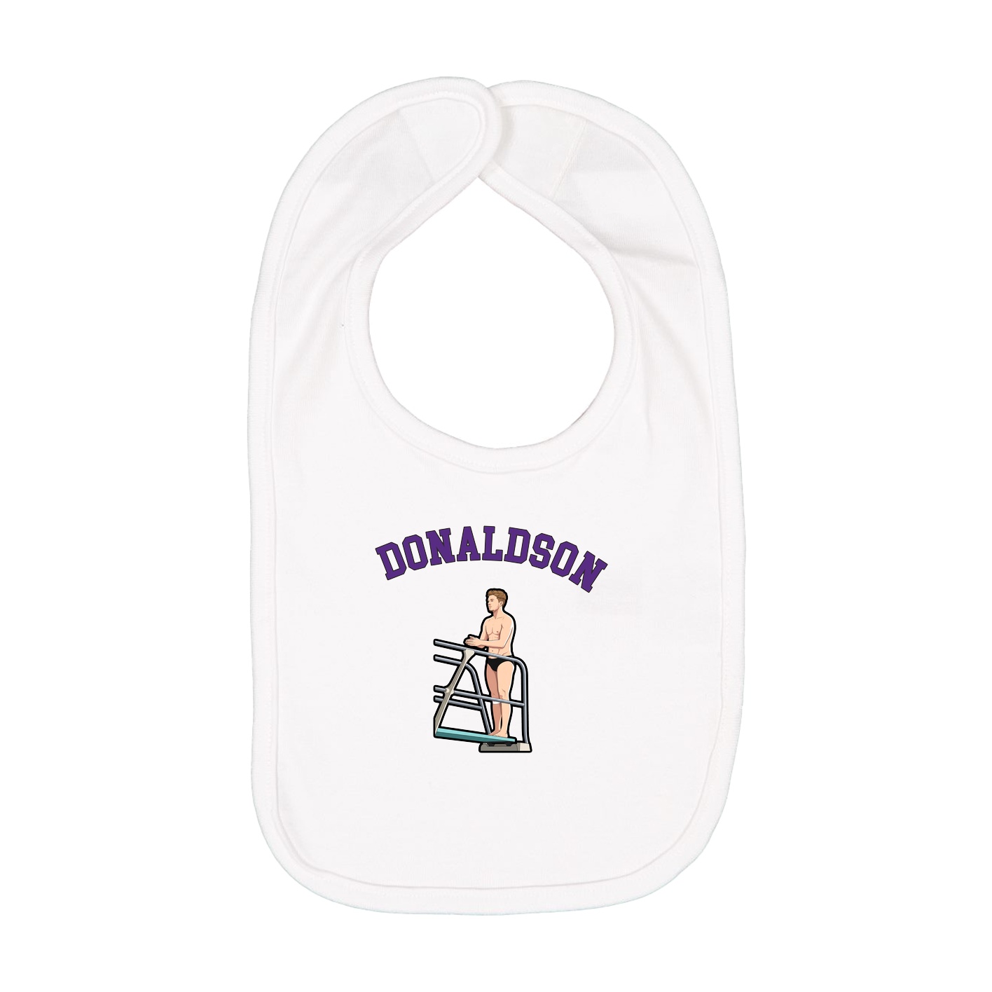 Infant Bib — Shirsey Arch in White