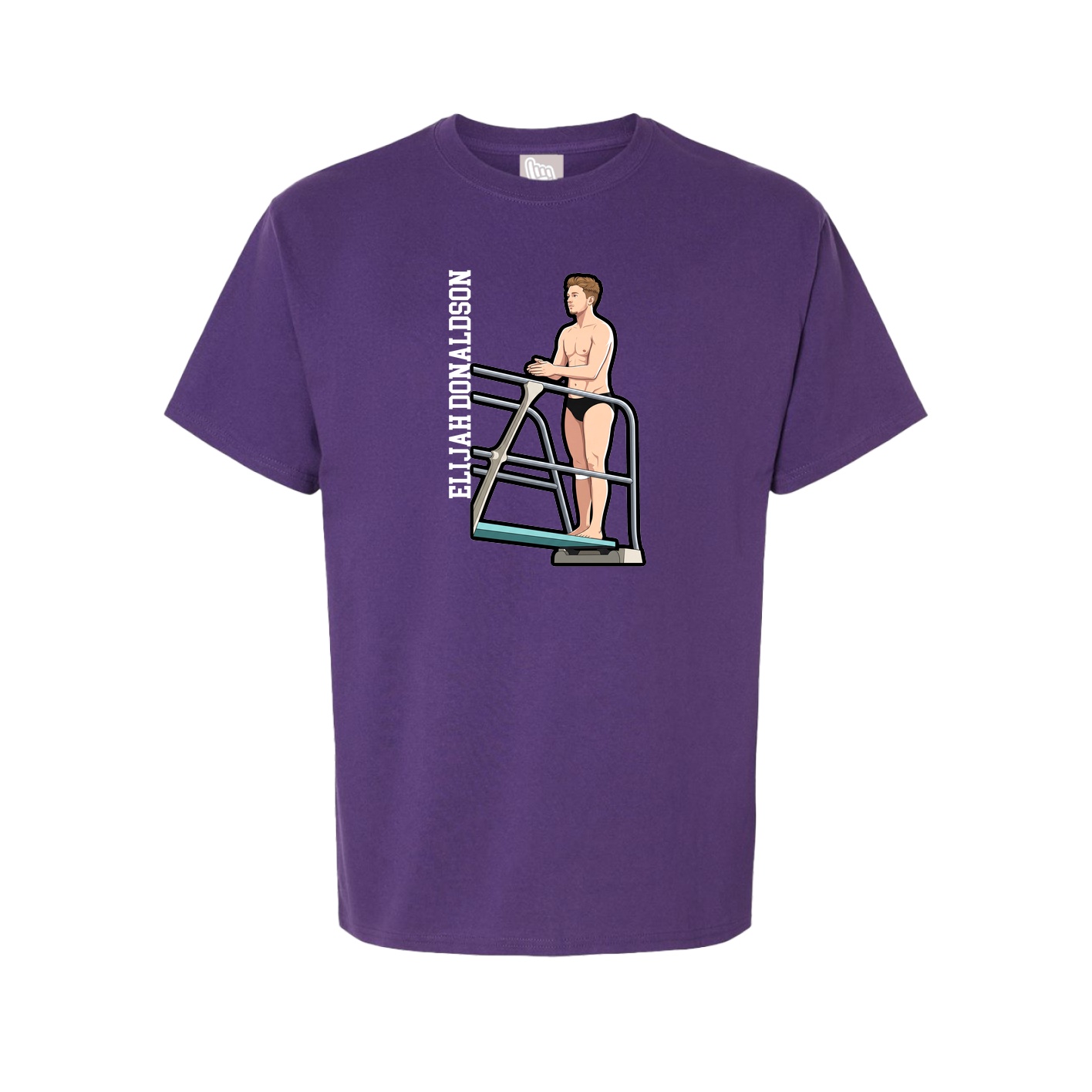 Tee — Name Vertical in Purple