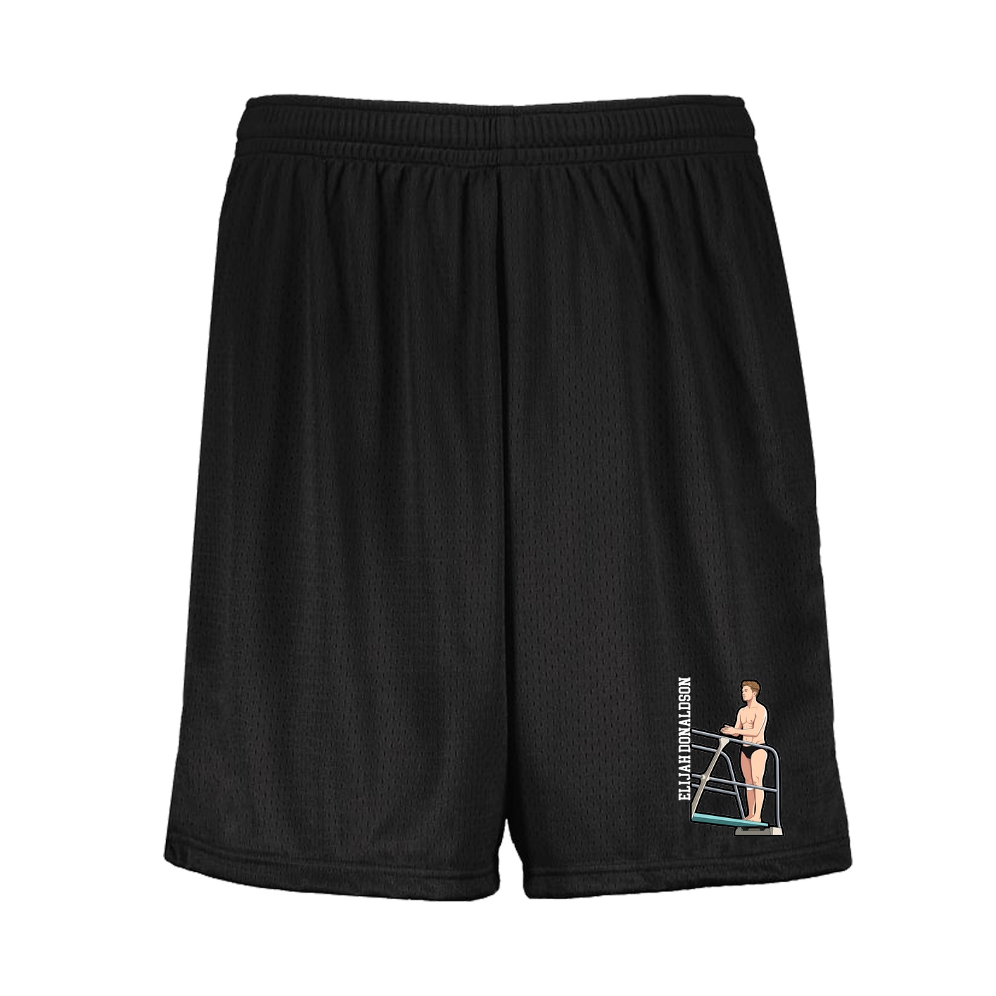 Shorts — Name Vertical in Black