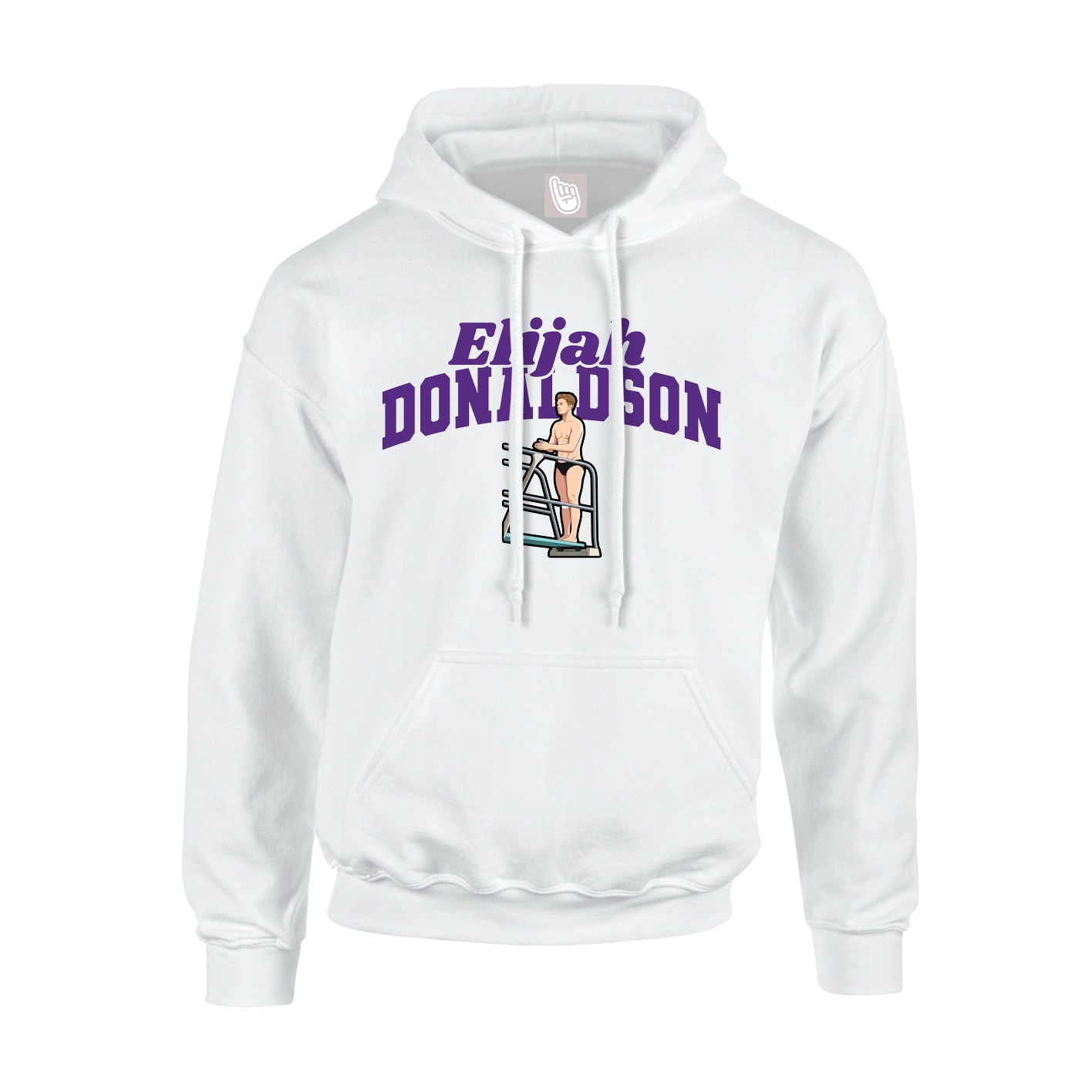 Hoodie — Signature Arch in White