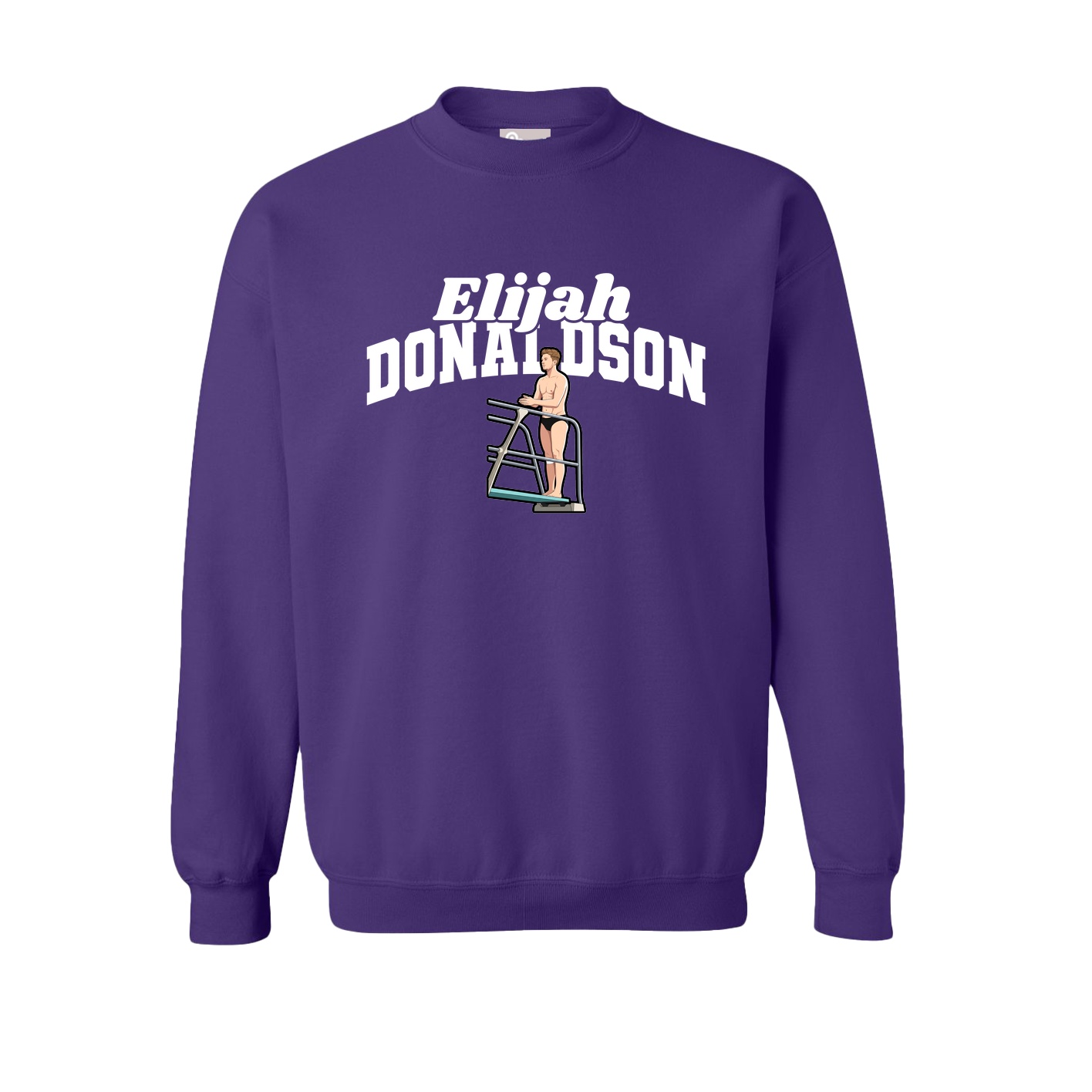 Fleece Crew — Signature Arch in Purple