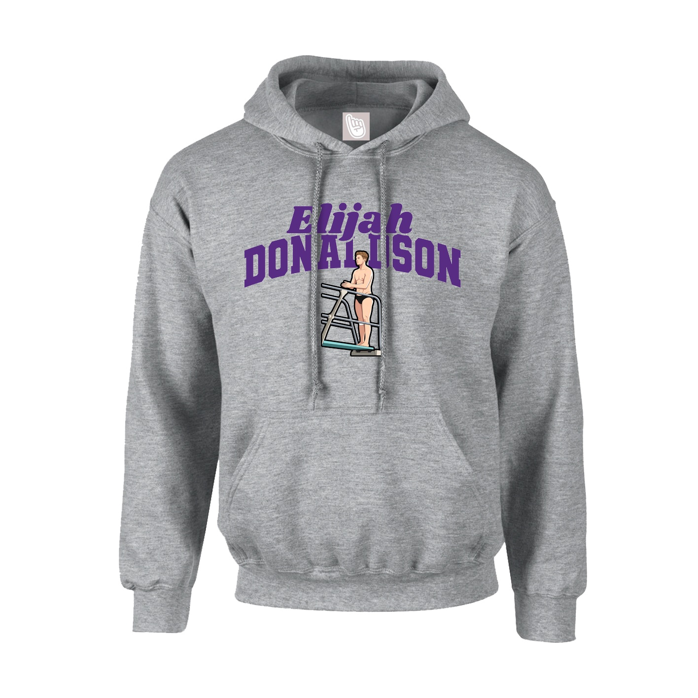 Youth Hoodie — Signature Arch in Grey