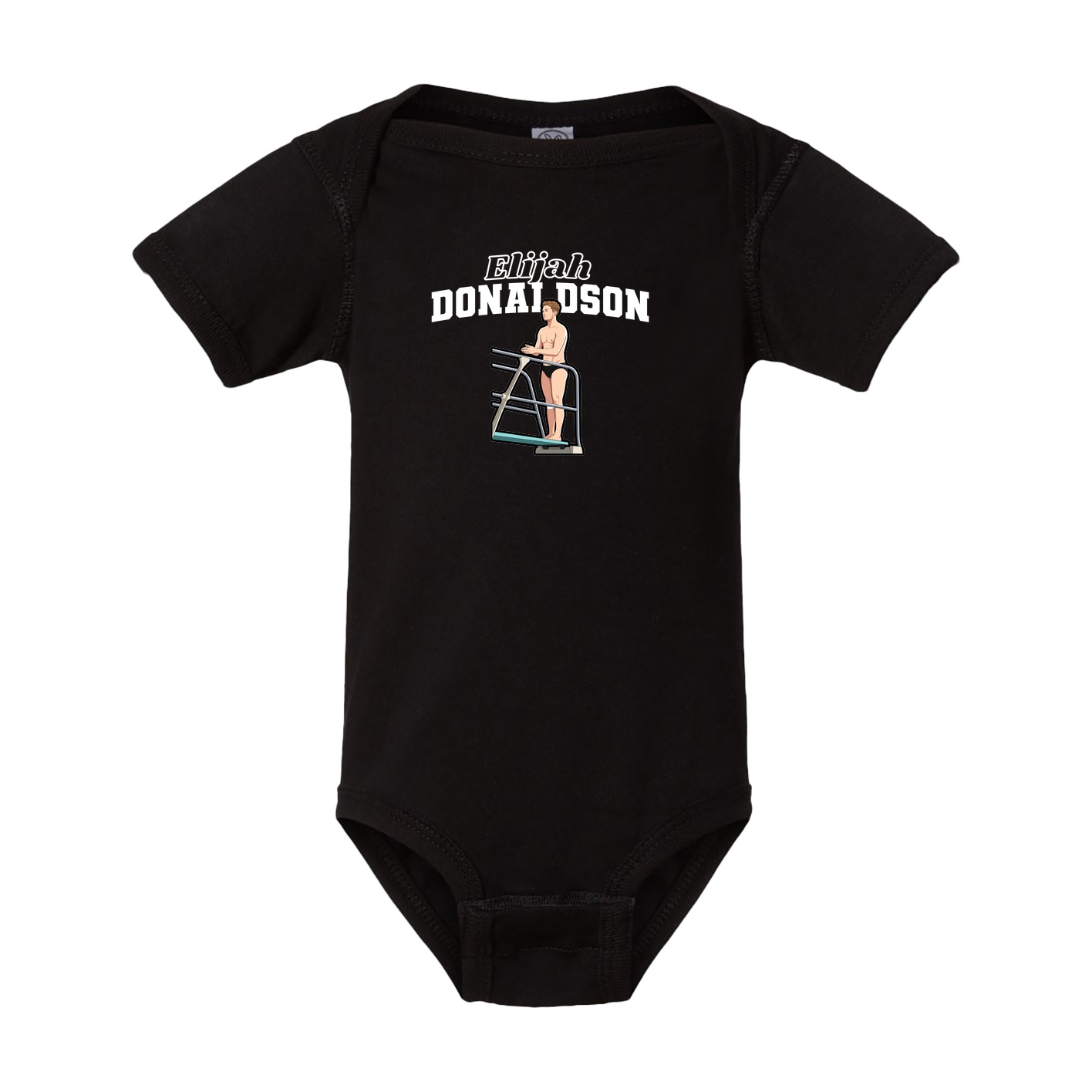 Baby Onesie — Name Arch in Black