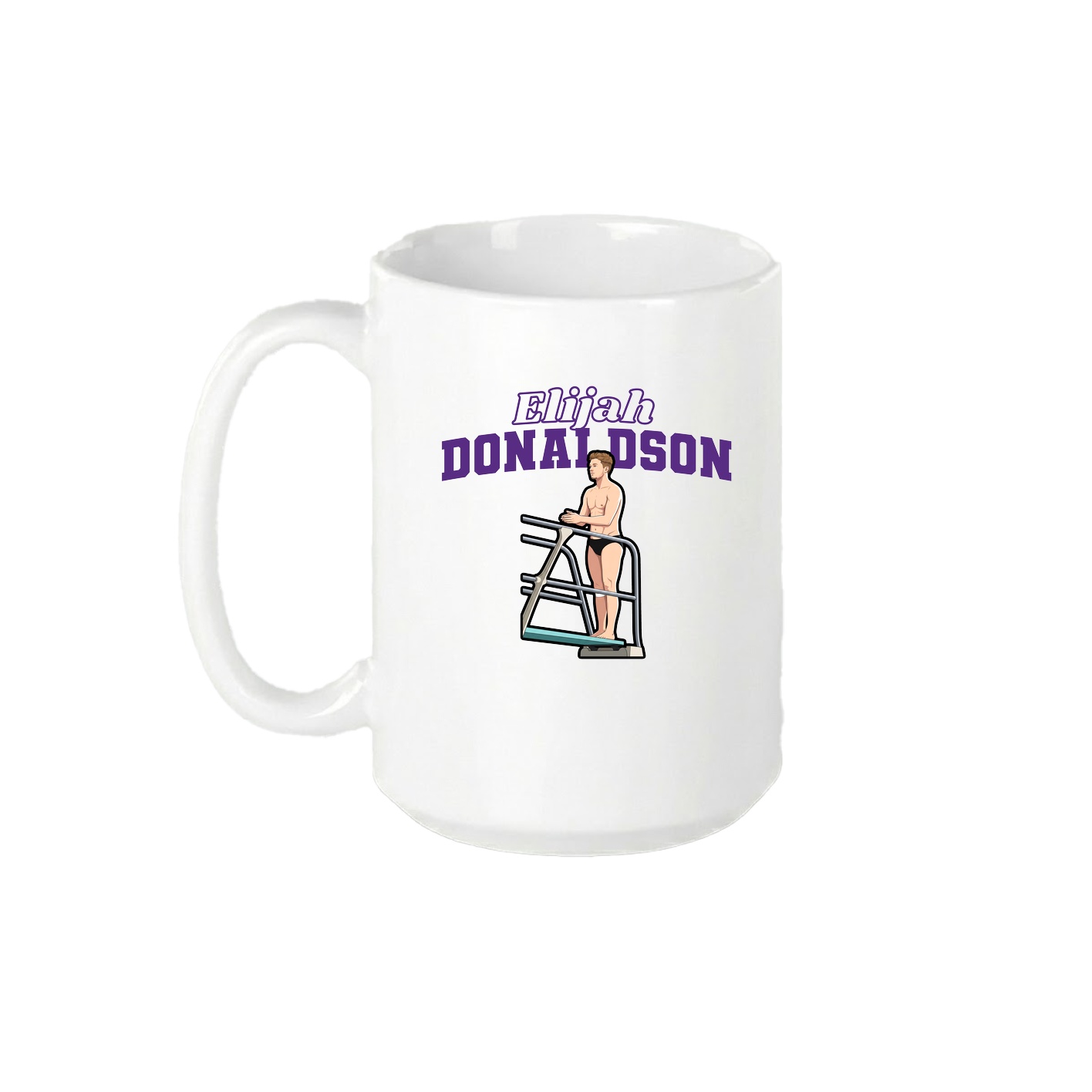 15oz Coffee Mug — Name Arch in White