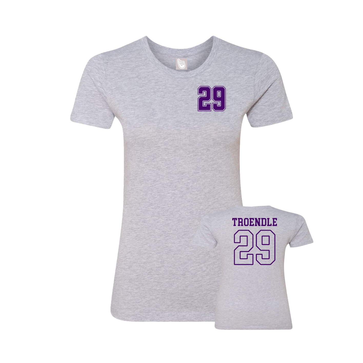 Womens Tee — Chest Back in Grey