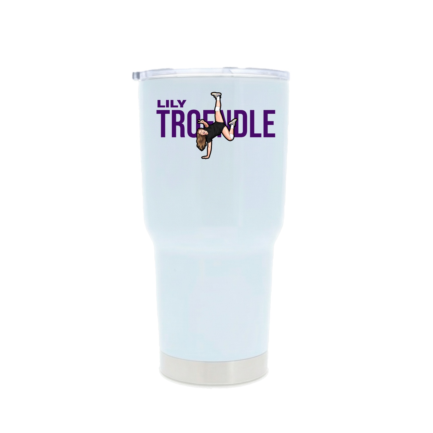 30oz Stainless Steel Tumbler — Player Name in White