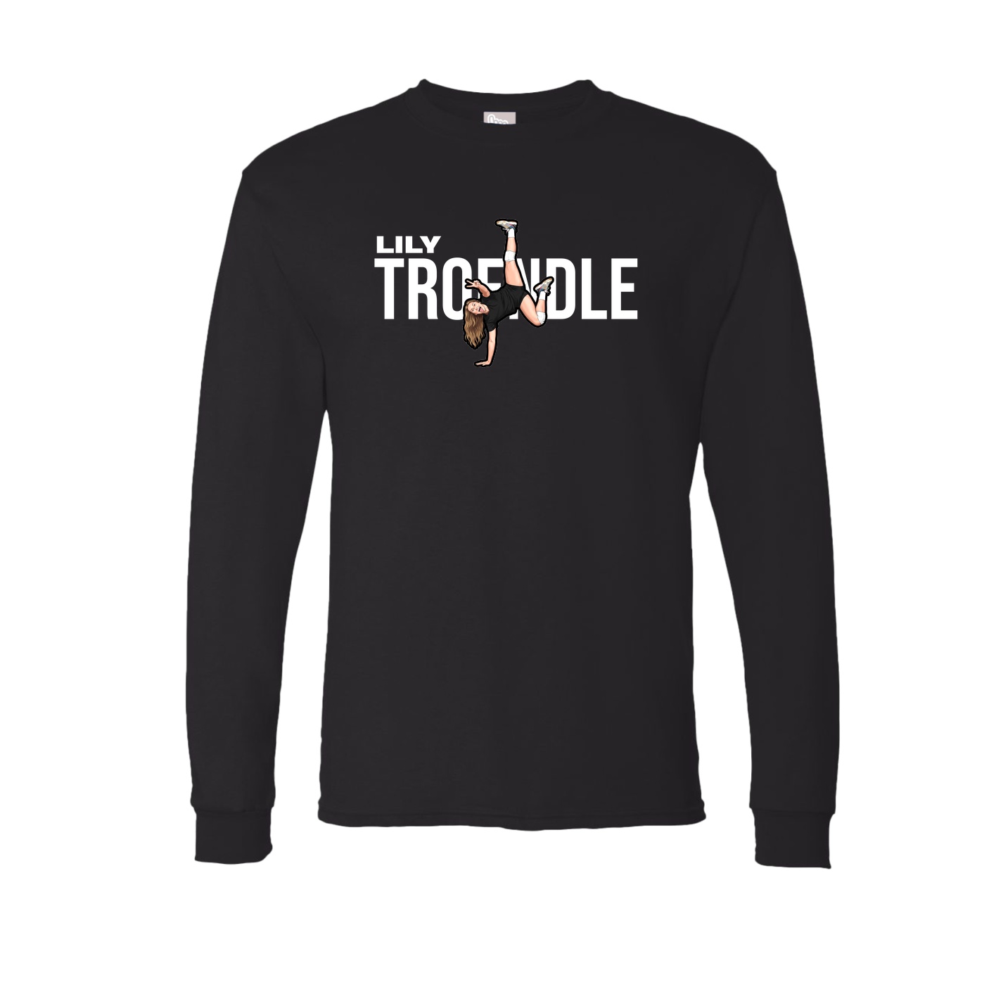 Long Sleeve Tee — Player Name in Black