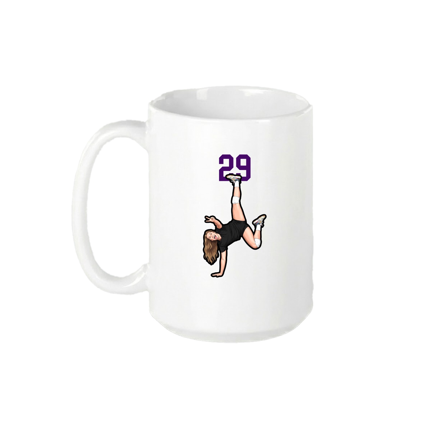 15oz Coffee Mug — Number Top in White