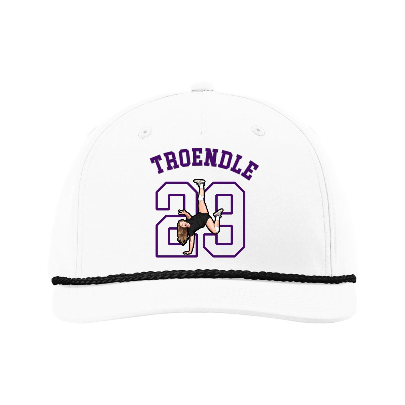 Five-Panel Classic Rope Cap — Shirsey Arch in White