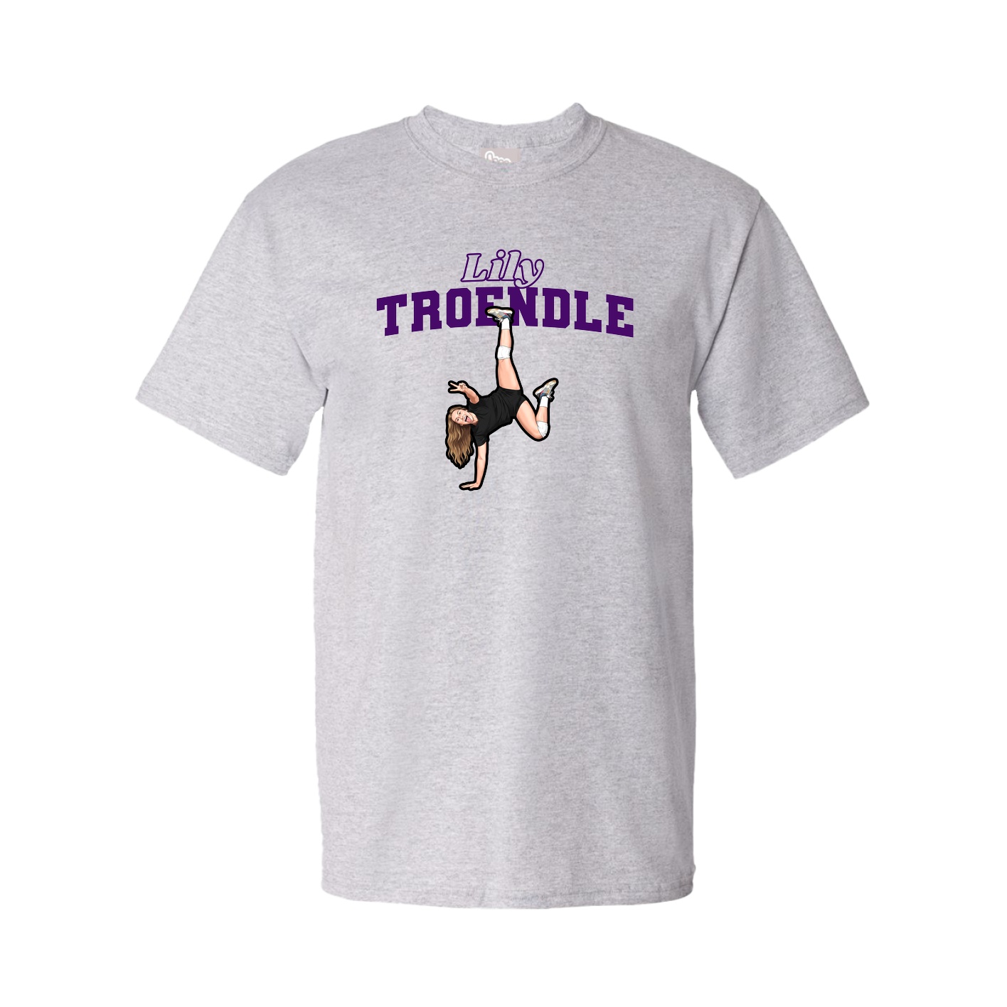 Youth Tee — Name Arch in Grey