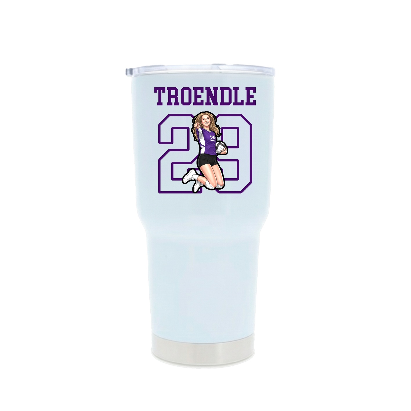 30oz Stainless Steel Tumbler — Shirsey in White