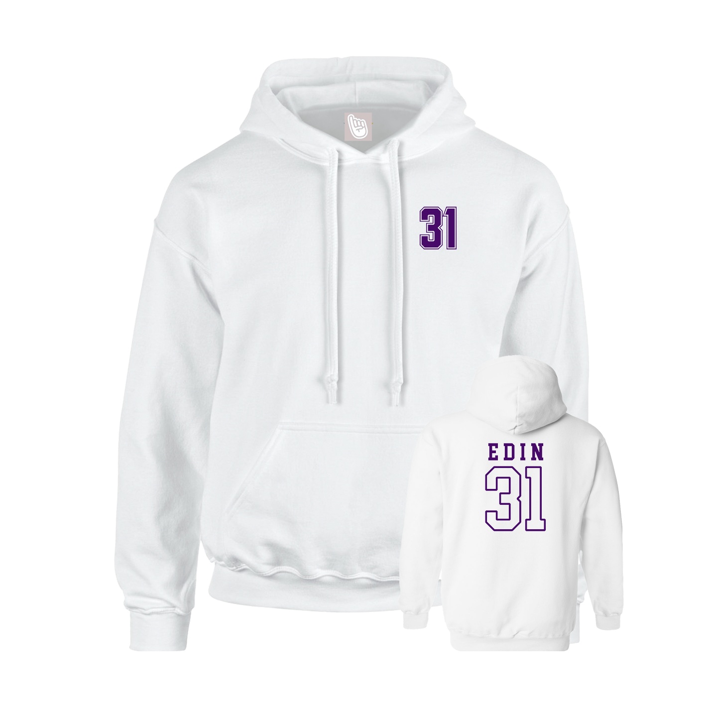Hoodie — Chest Back in White