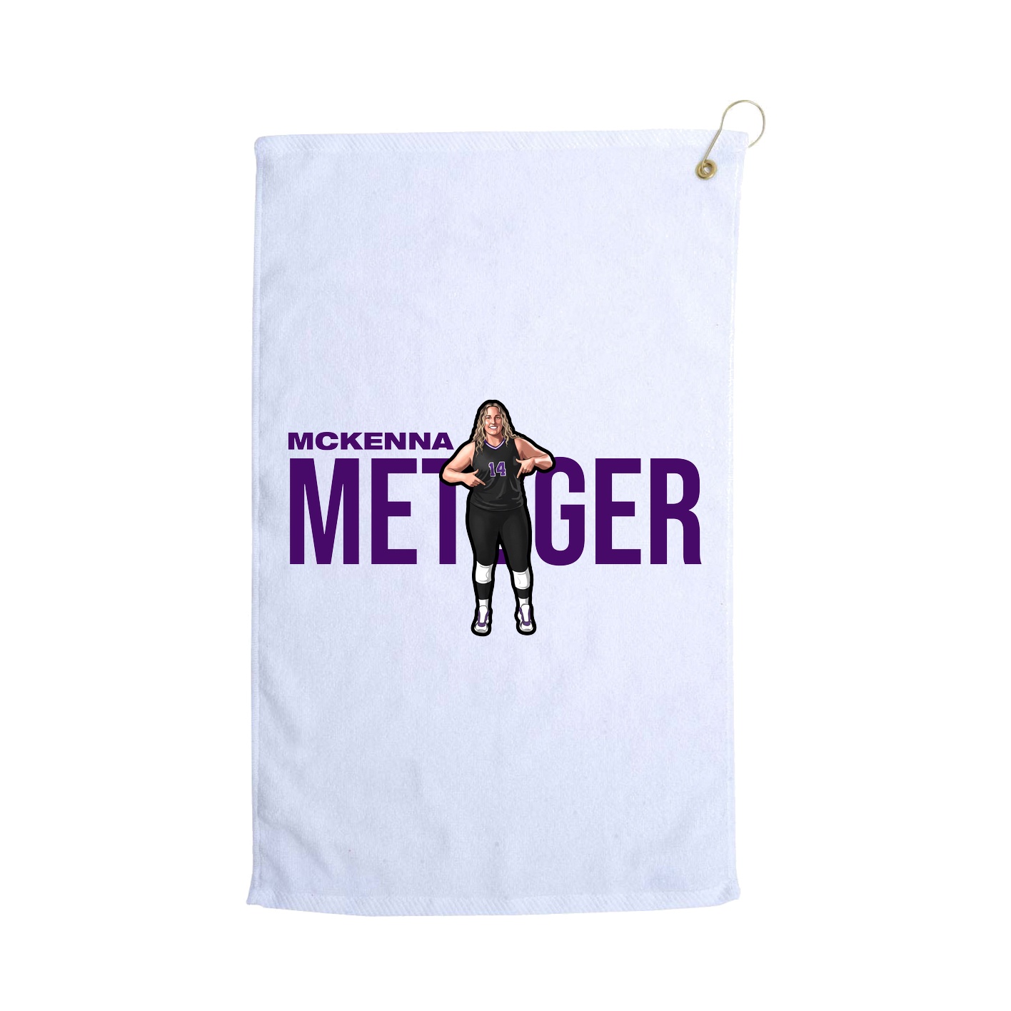 Golf Towel — Player Name in White