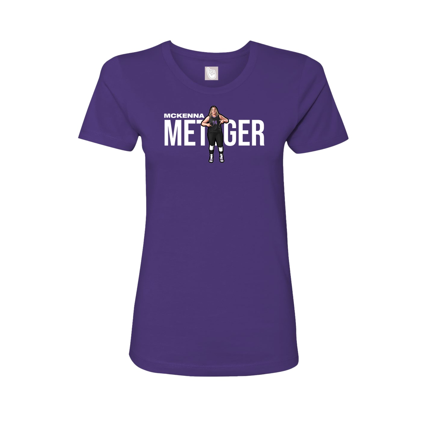 Fitted Women's Tee — Player Name in Purple