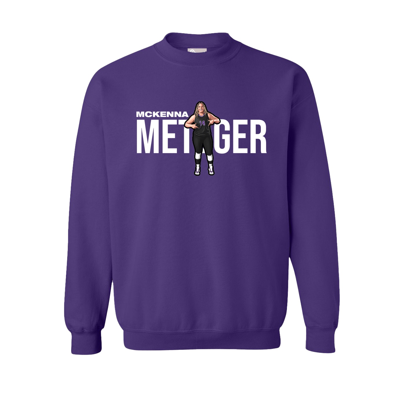 Fleece Crew — Player Name in Purple