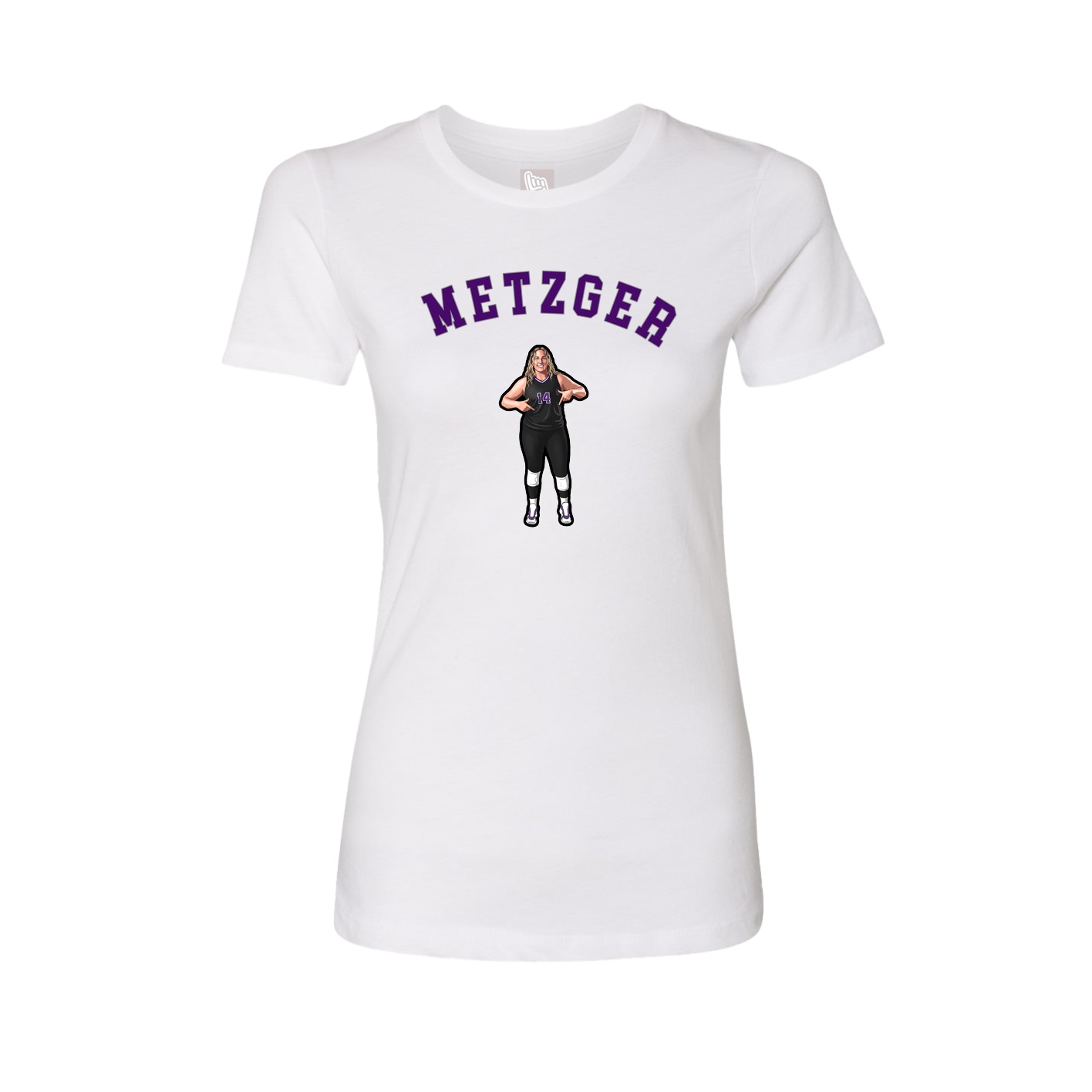 Fitted Women's Tee — Shirsey Arch in White