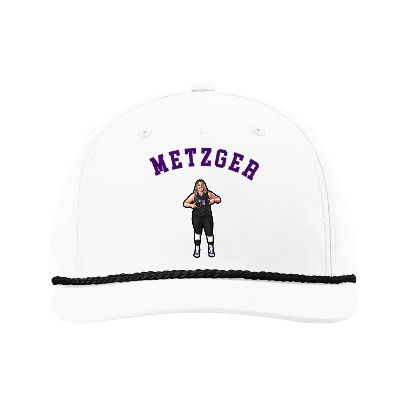 Five-Panel Classic Rope Cap — Shirsey Arch in White