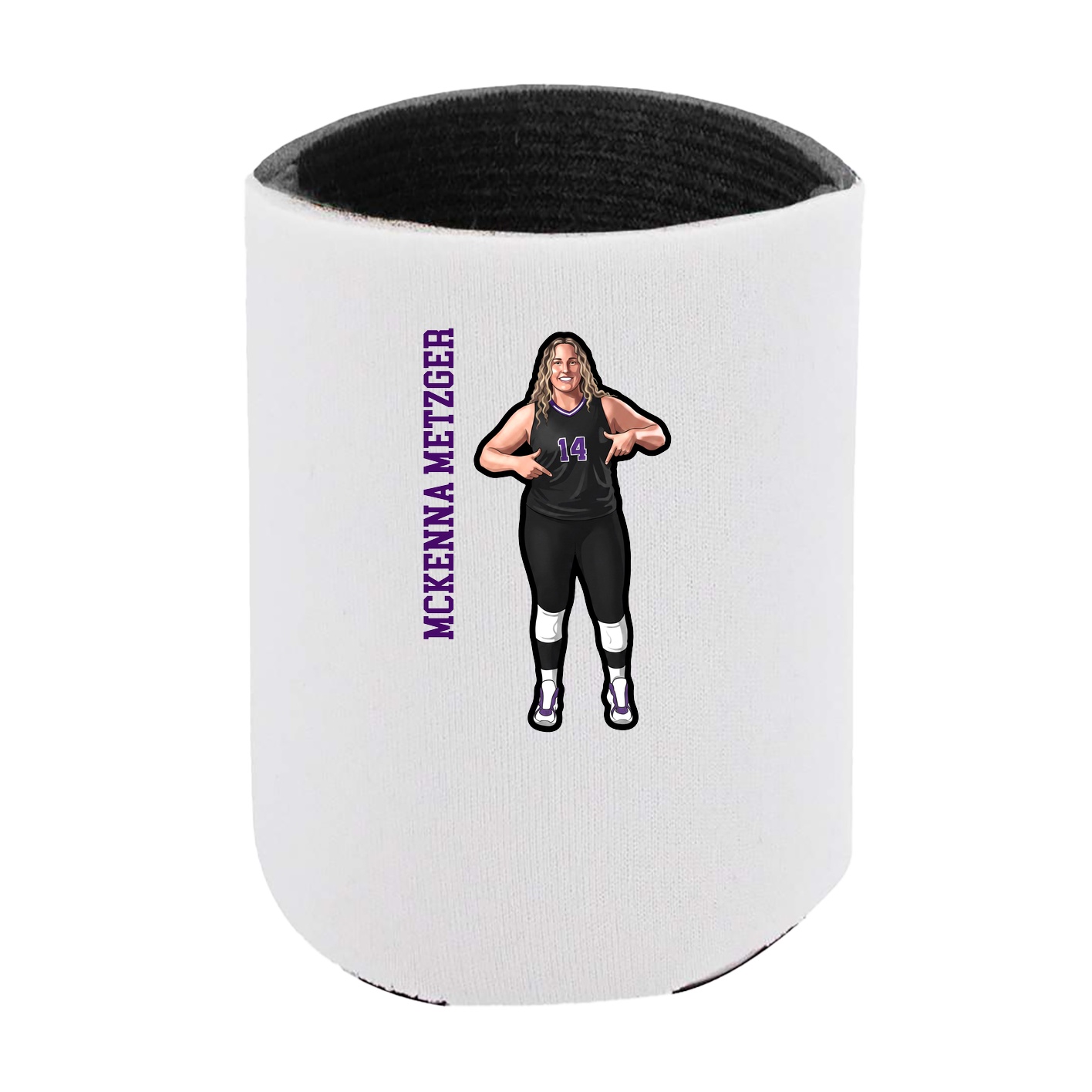 Can Holder — Name Vertical in White