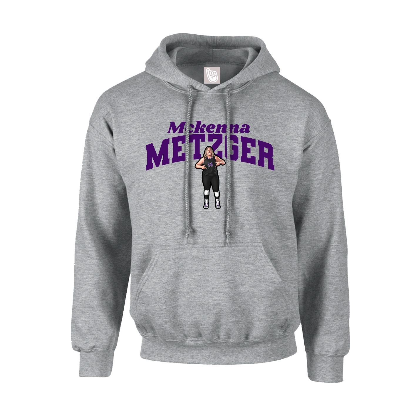 Youth Hoodie — Signature Arch in Grey