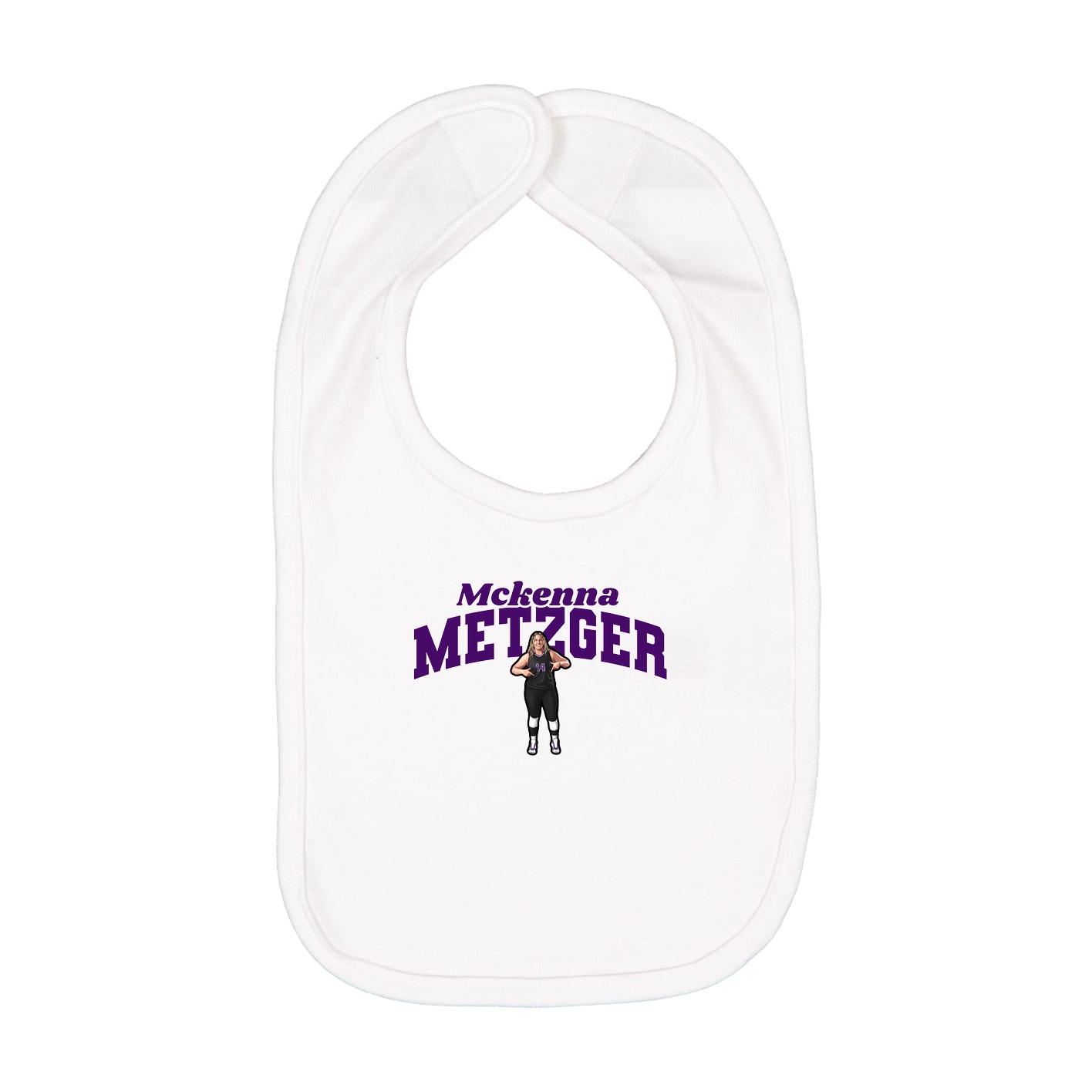 Infant Bib — Signature Arch in White